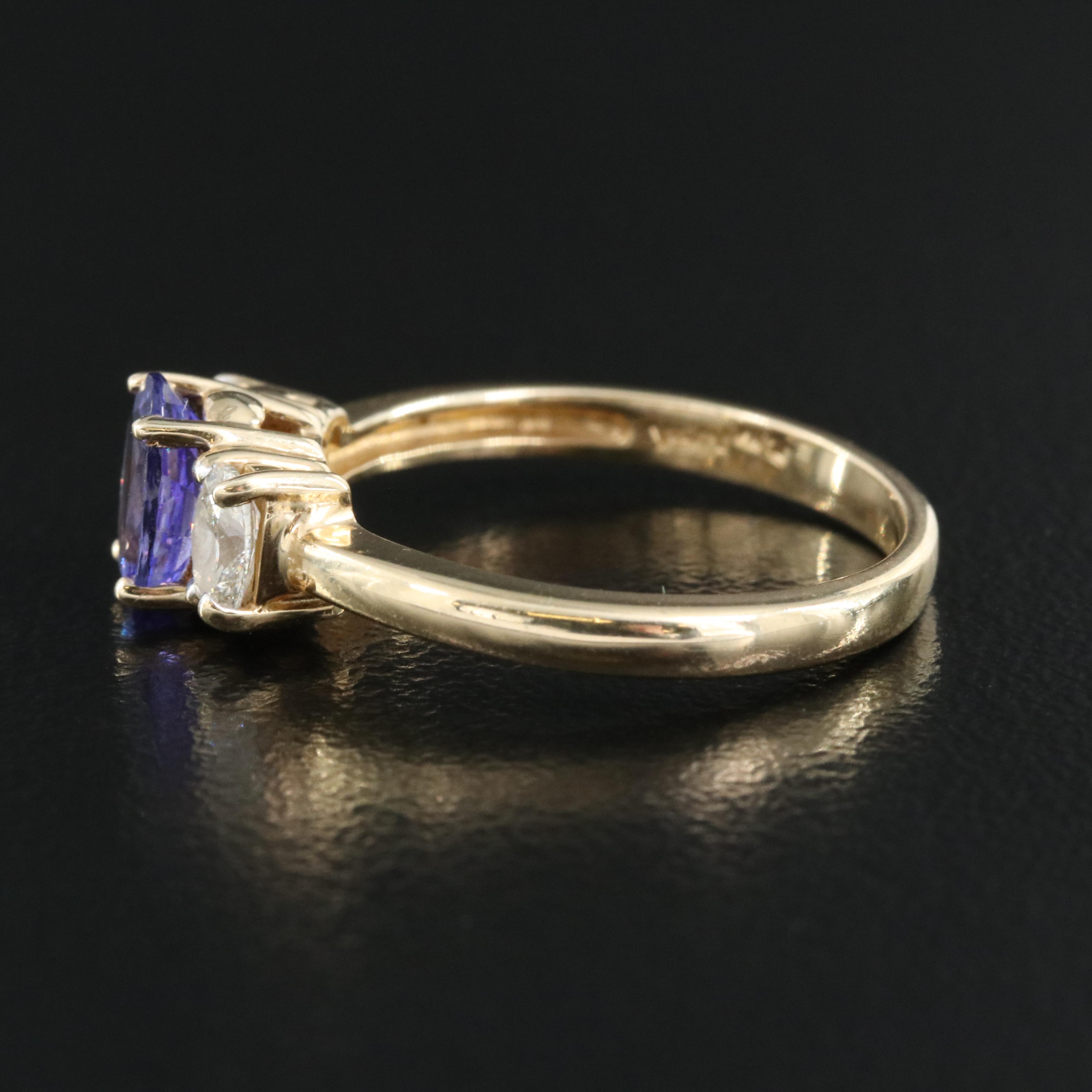 14K Tanzanite and Diamond Ring