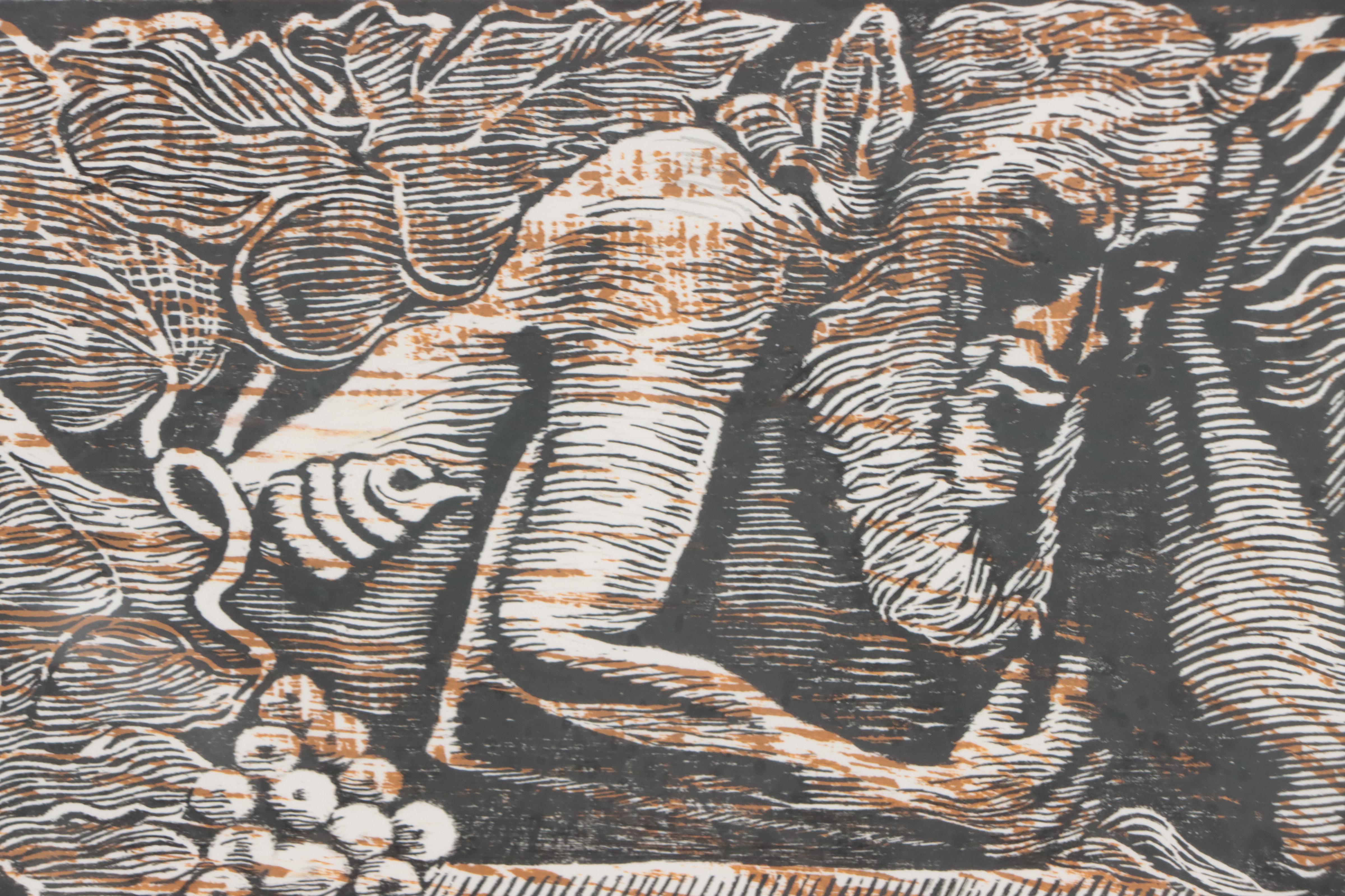 Gale Wallar Woodcut of Figure, 2004