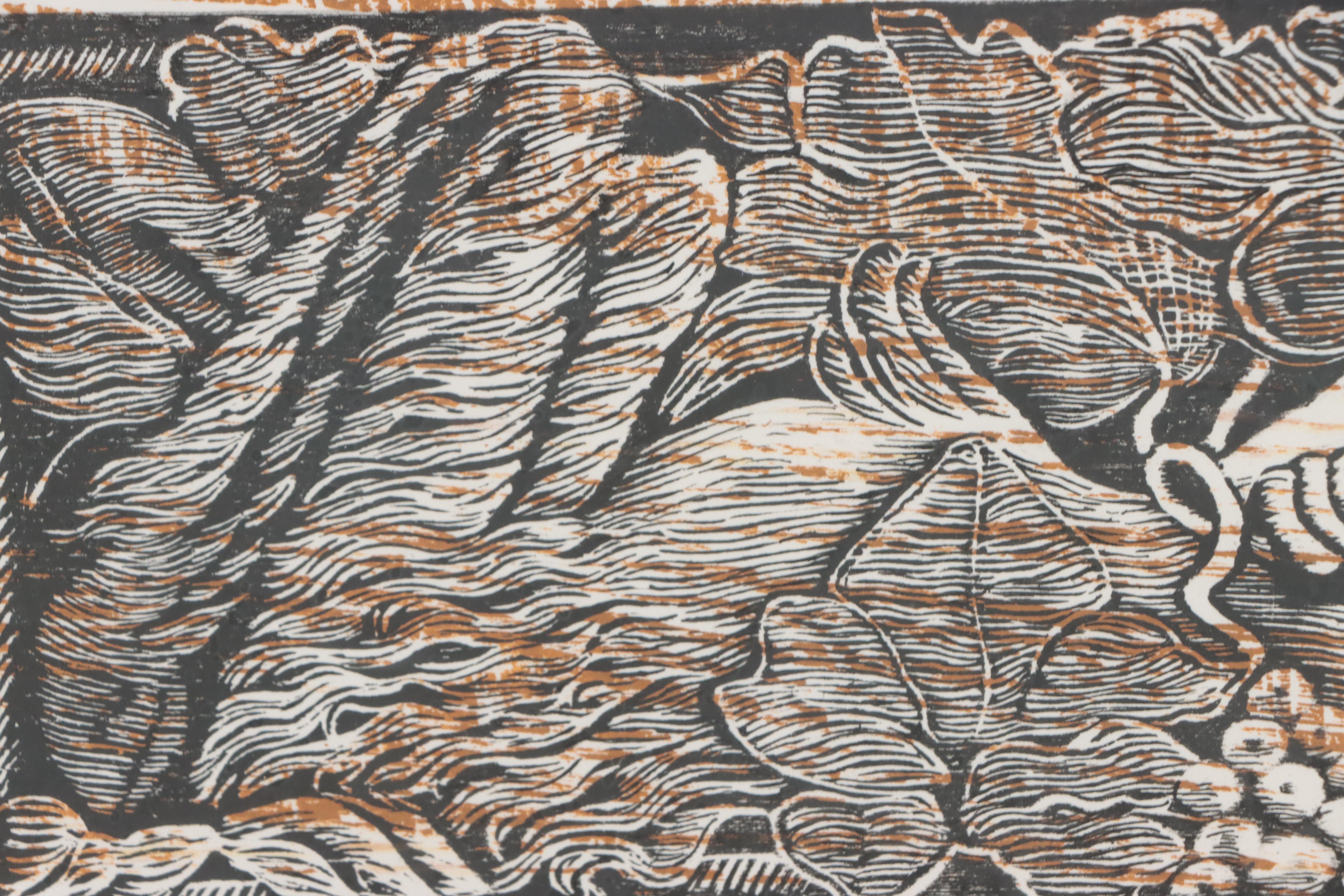 Gale Wallar Woodcut of Figure, 2004