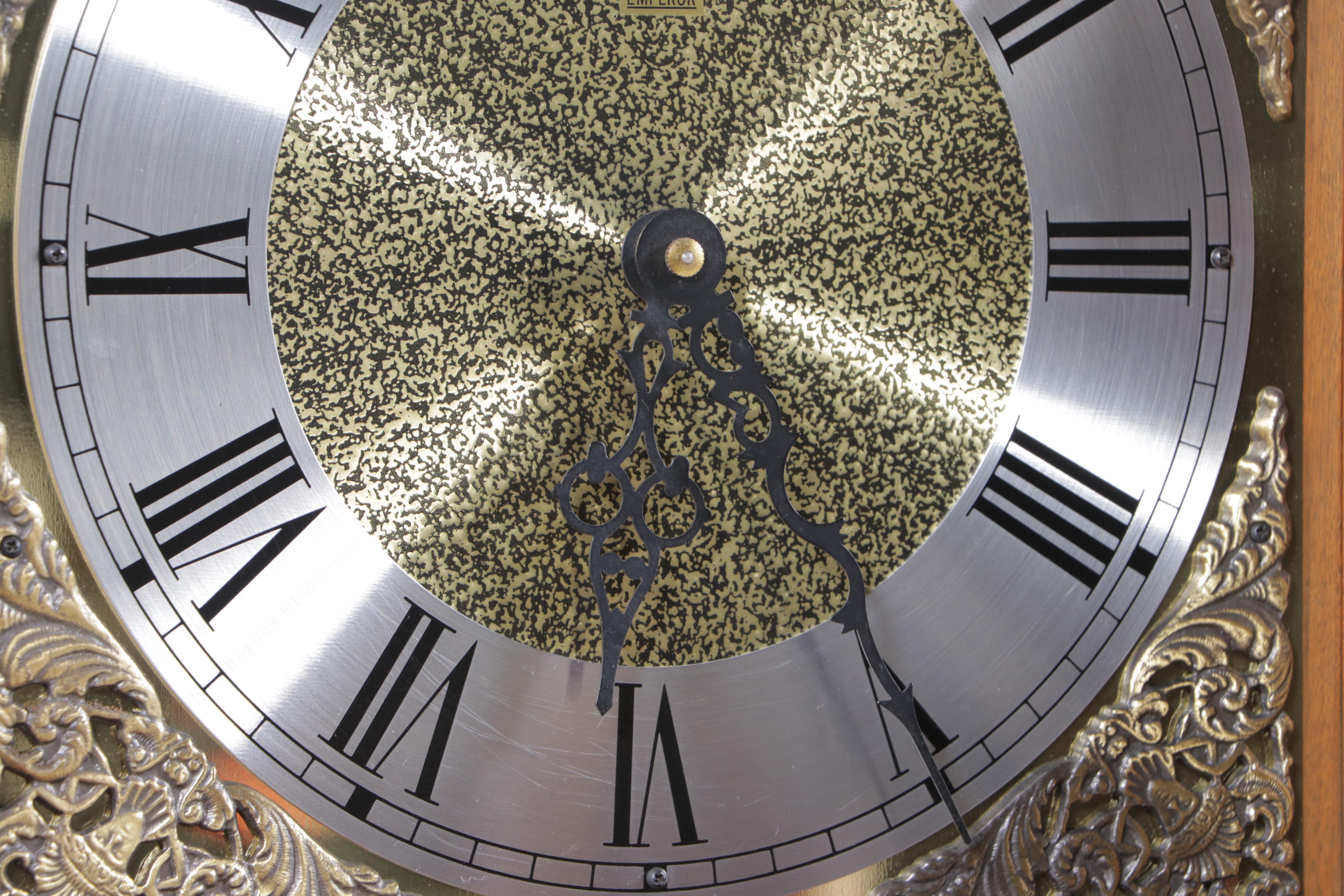 Emperor Federal Style Walnut Tall Case Clock, Late 20th Century