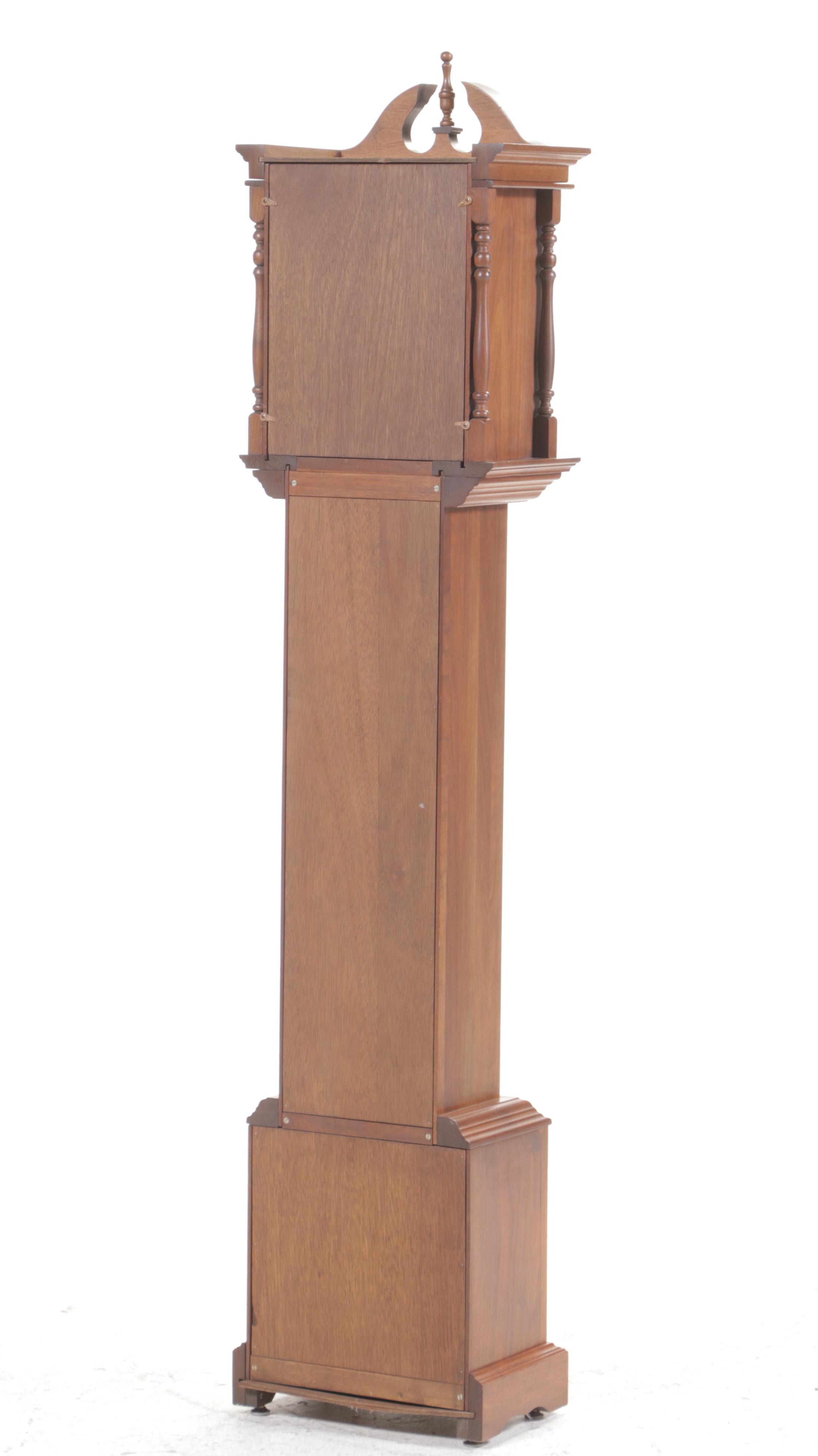 Emperor Federal Style Walnut Tall Case Clock, Late 20th Century