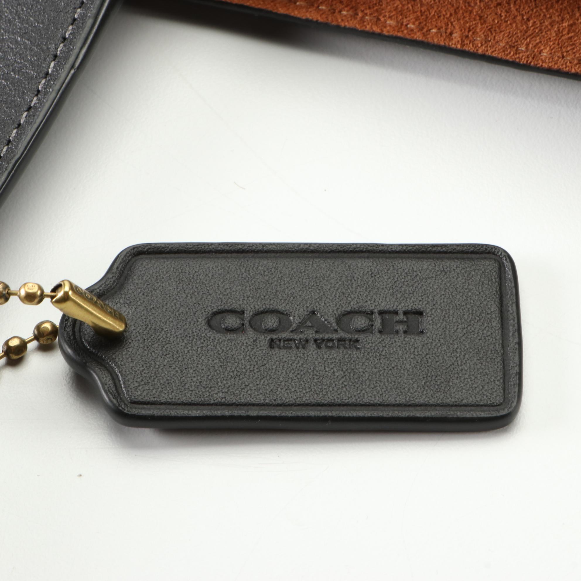 Coach Large Tote Bag in Plaid Print Coated Canvas