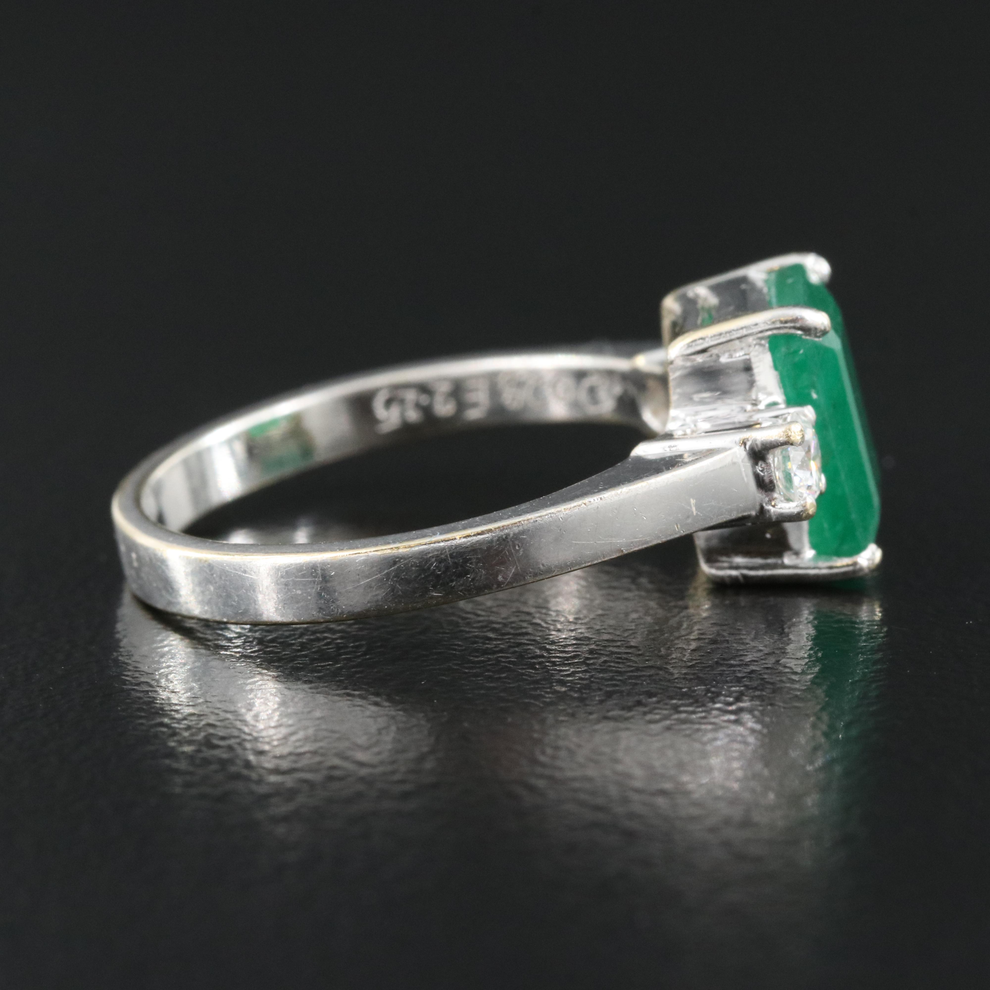 18K 2.25 CT Emerald and Diamond Ring