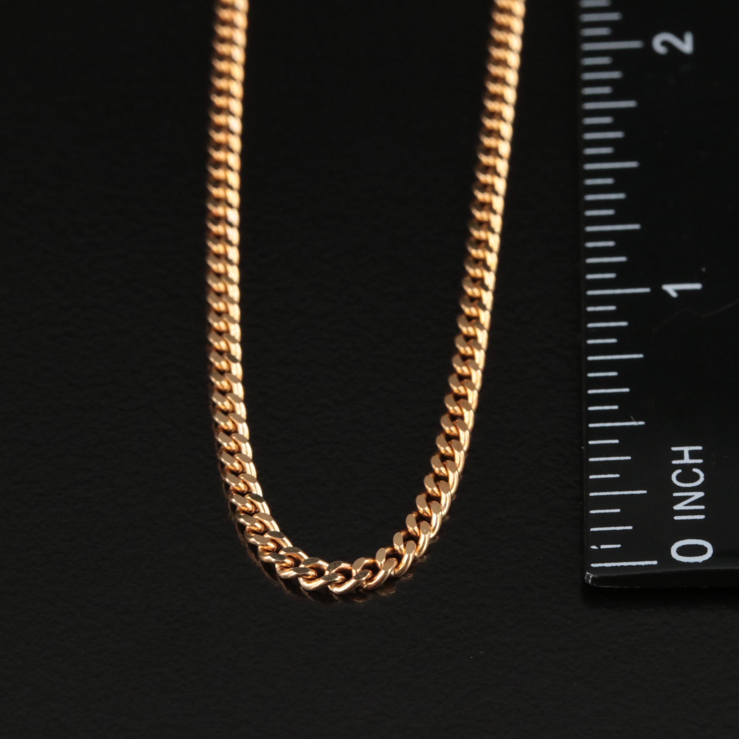 18K Curb Chain Necklace