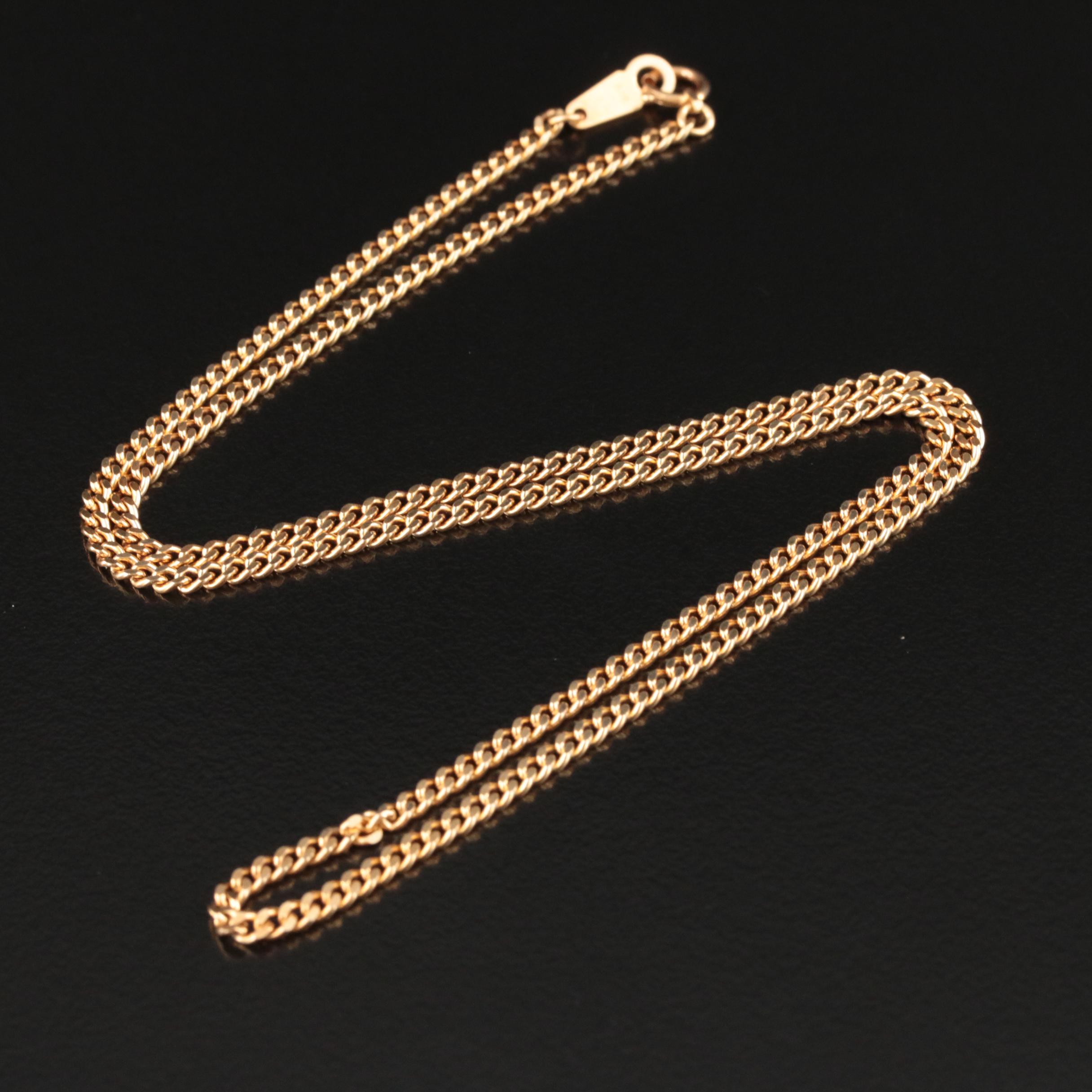 18K Curb Chain Necklace
