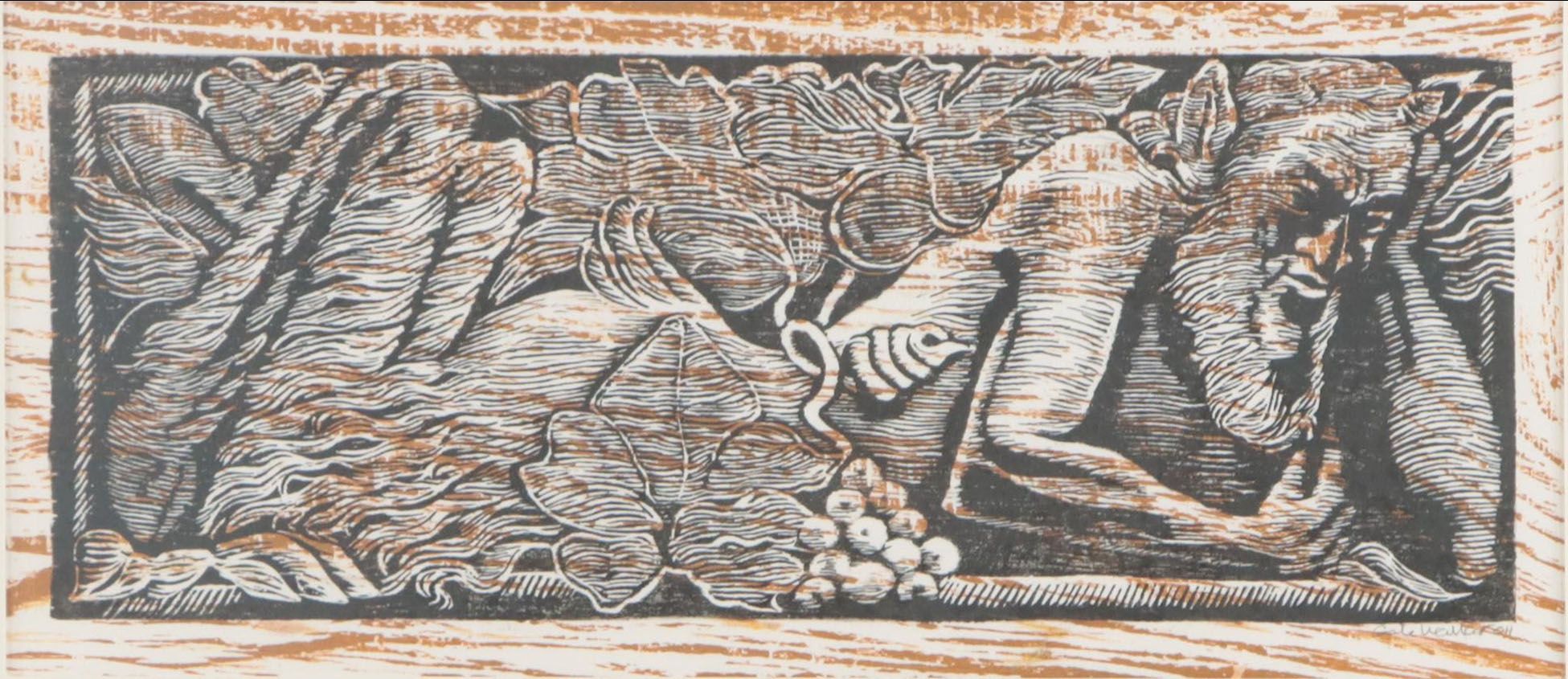 Gale Wallar Woodcut of Figure, 2004