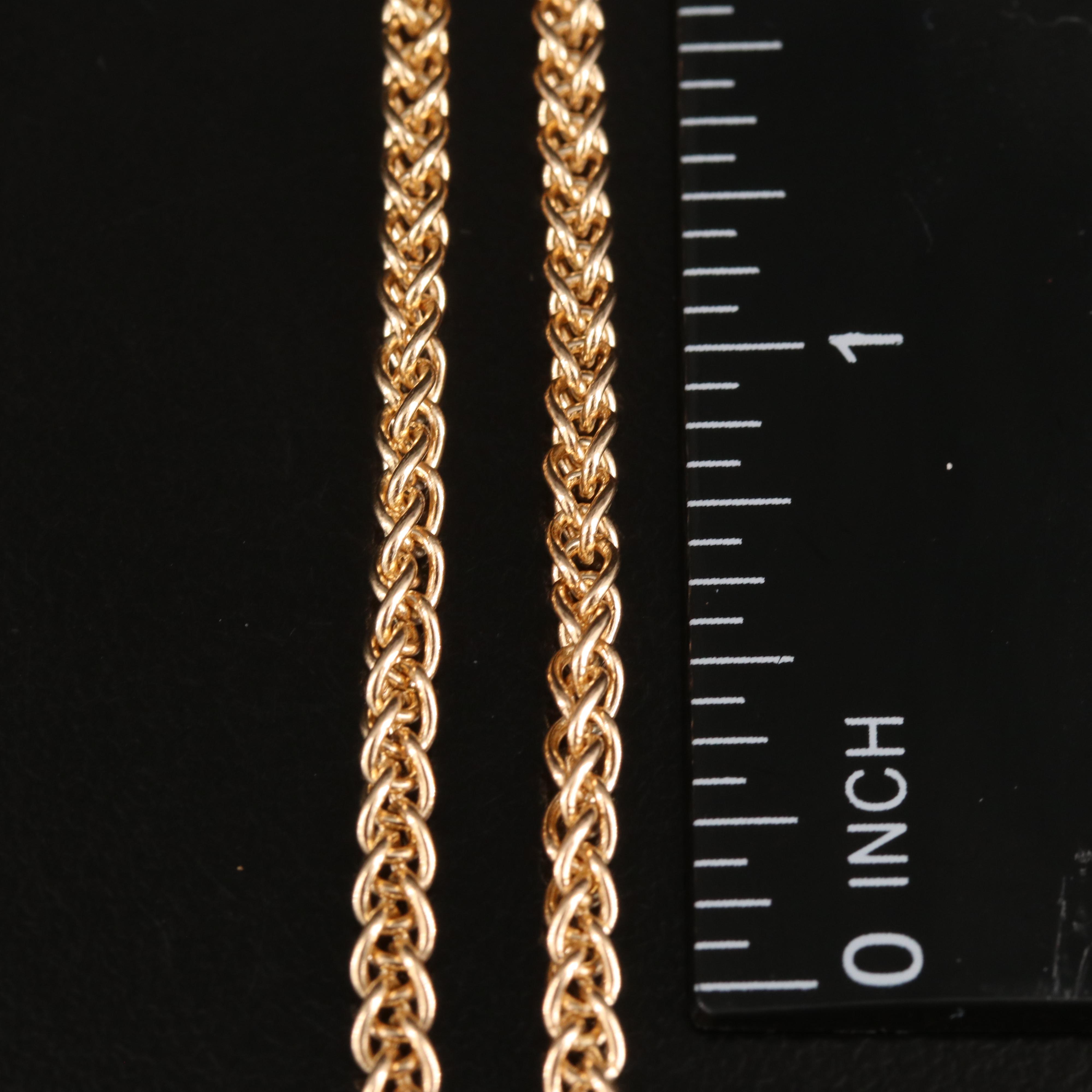 14K Wheat Chain Necklace