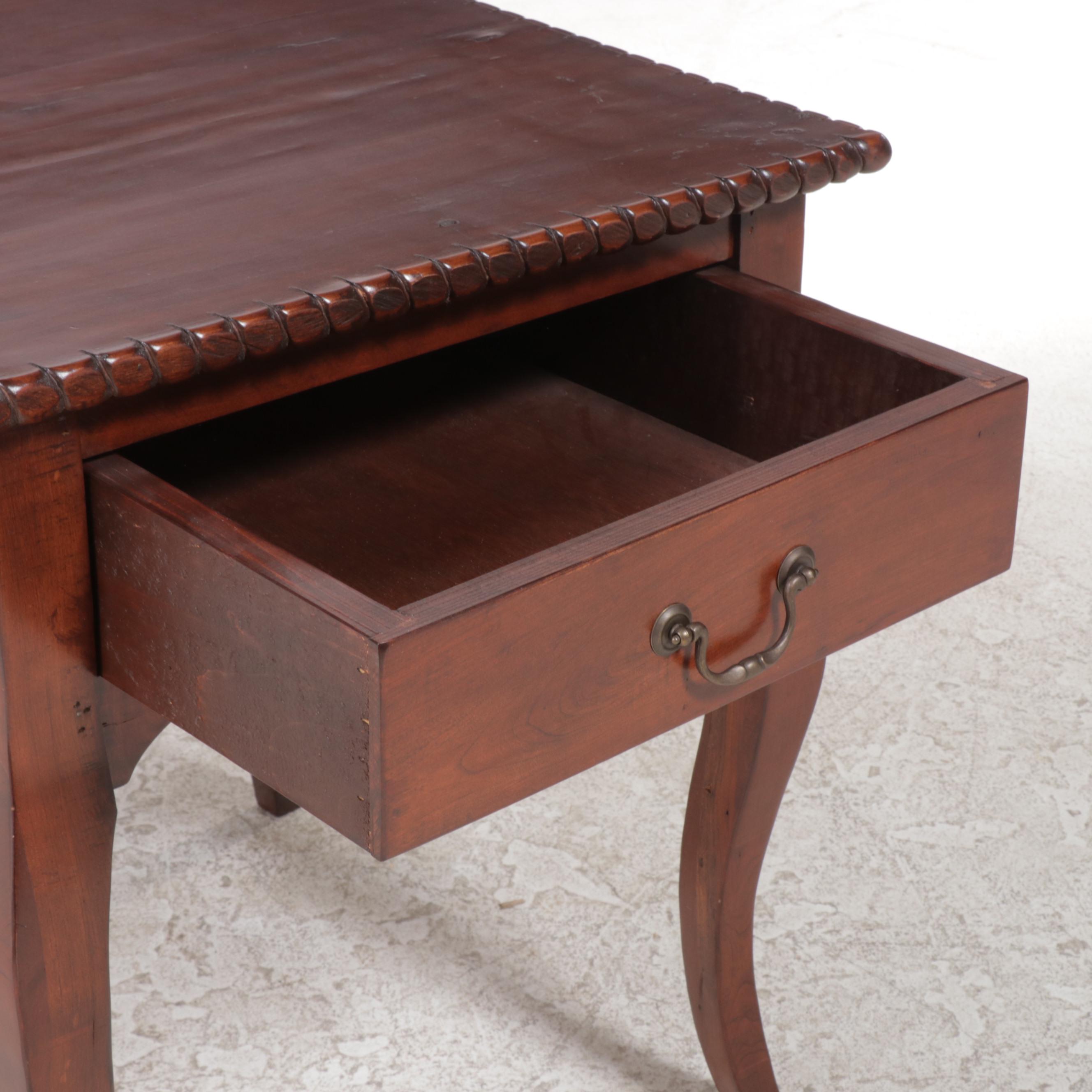 French Provincial Style Cherrywood Side Table