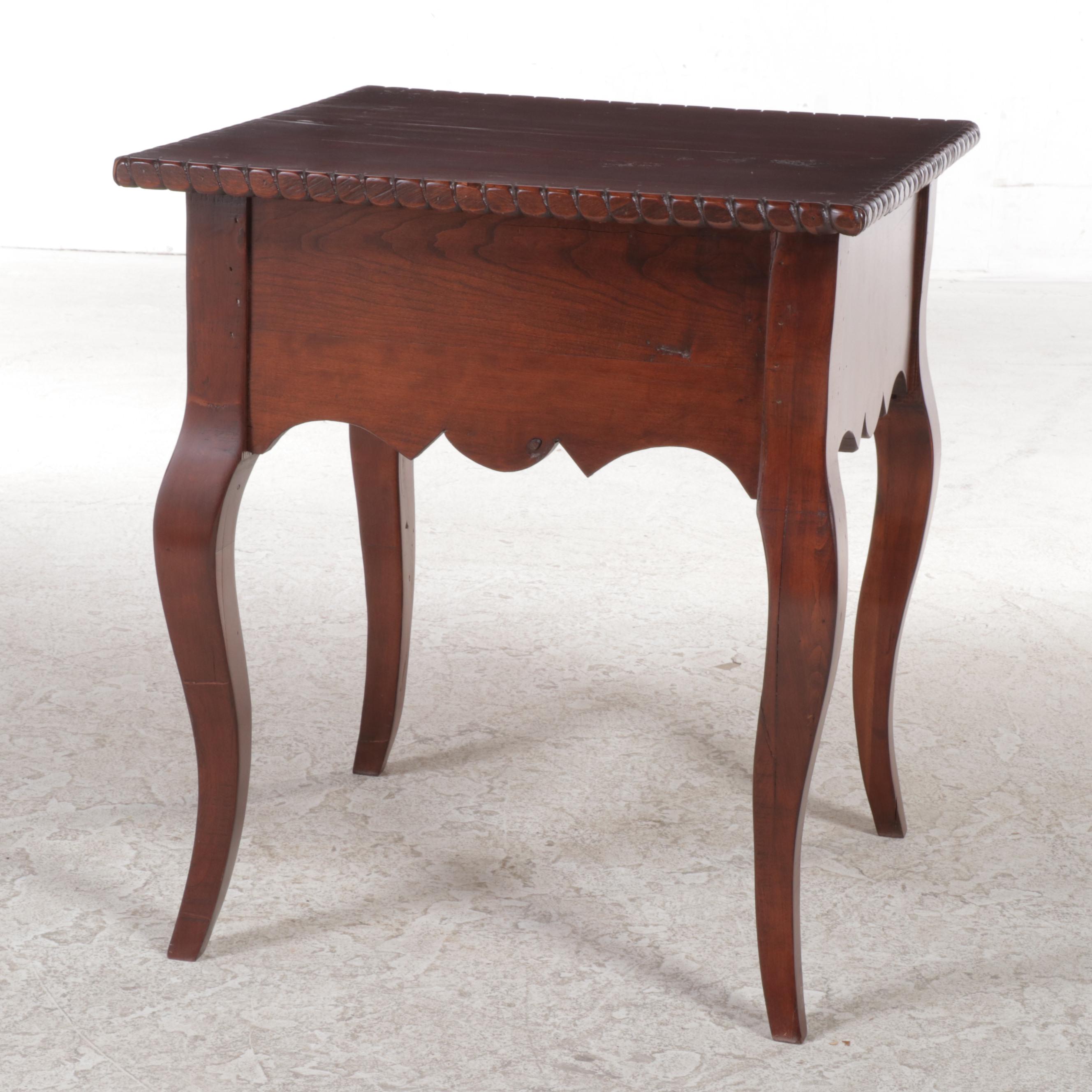 French Provincial Style Cherrywood Side Table