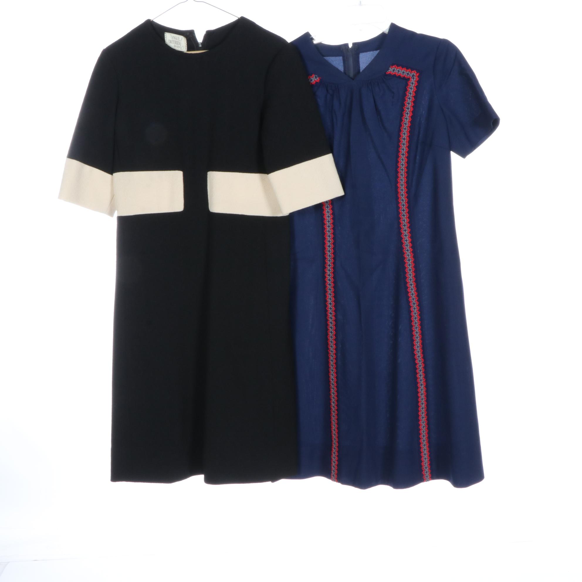 Vogue Couturier and Other Mod Style and Maxi Dresses, 1960s