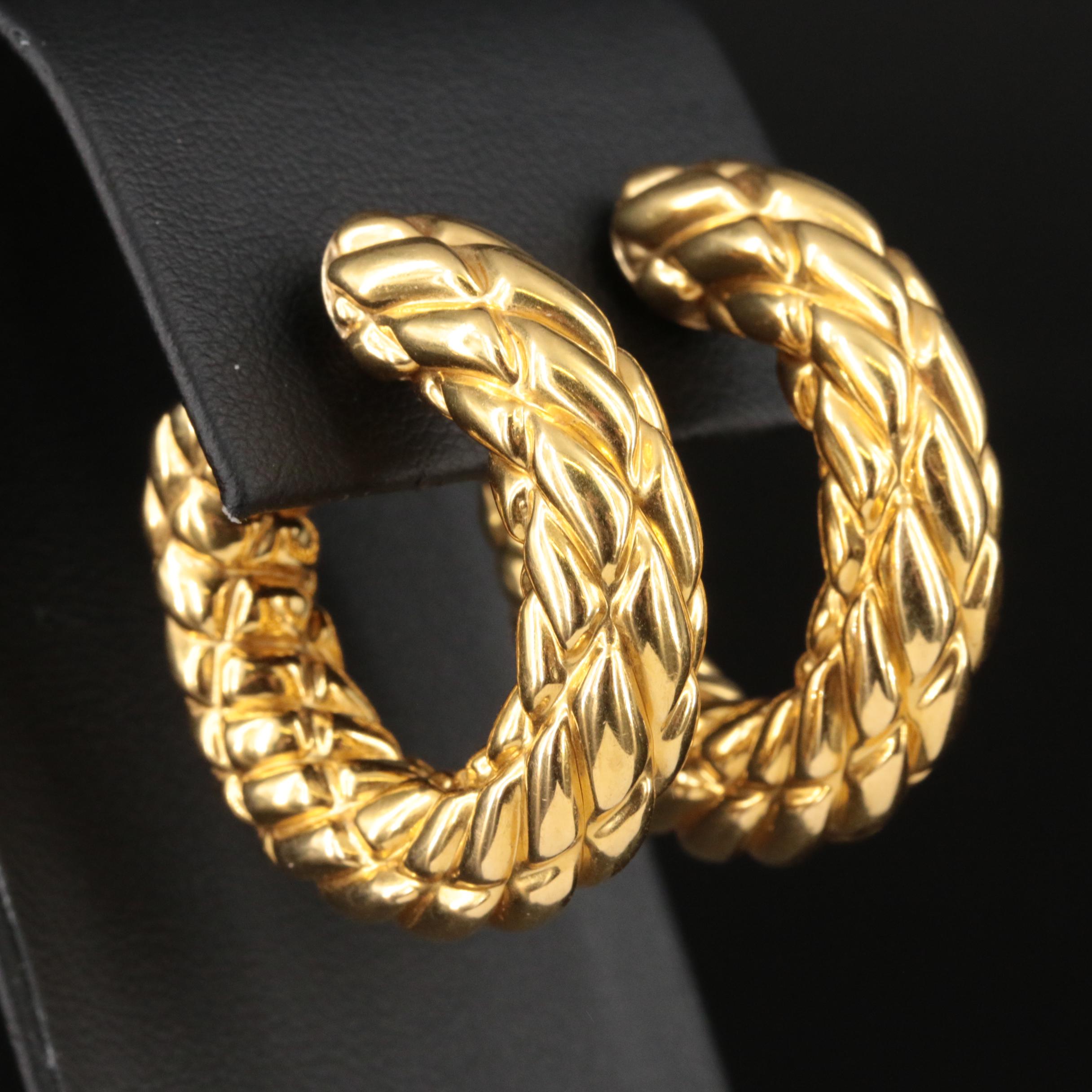 Charles Garnier 18K Hoop Earrings