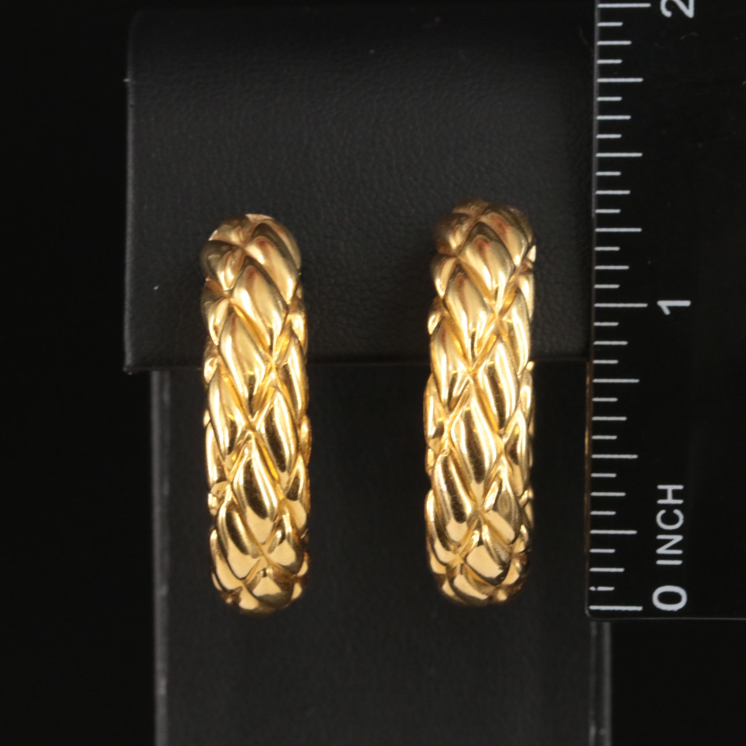 Charles Garnier 18K Hoop Earrings
