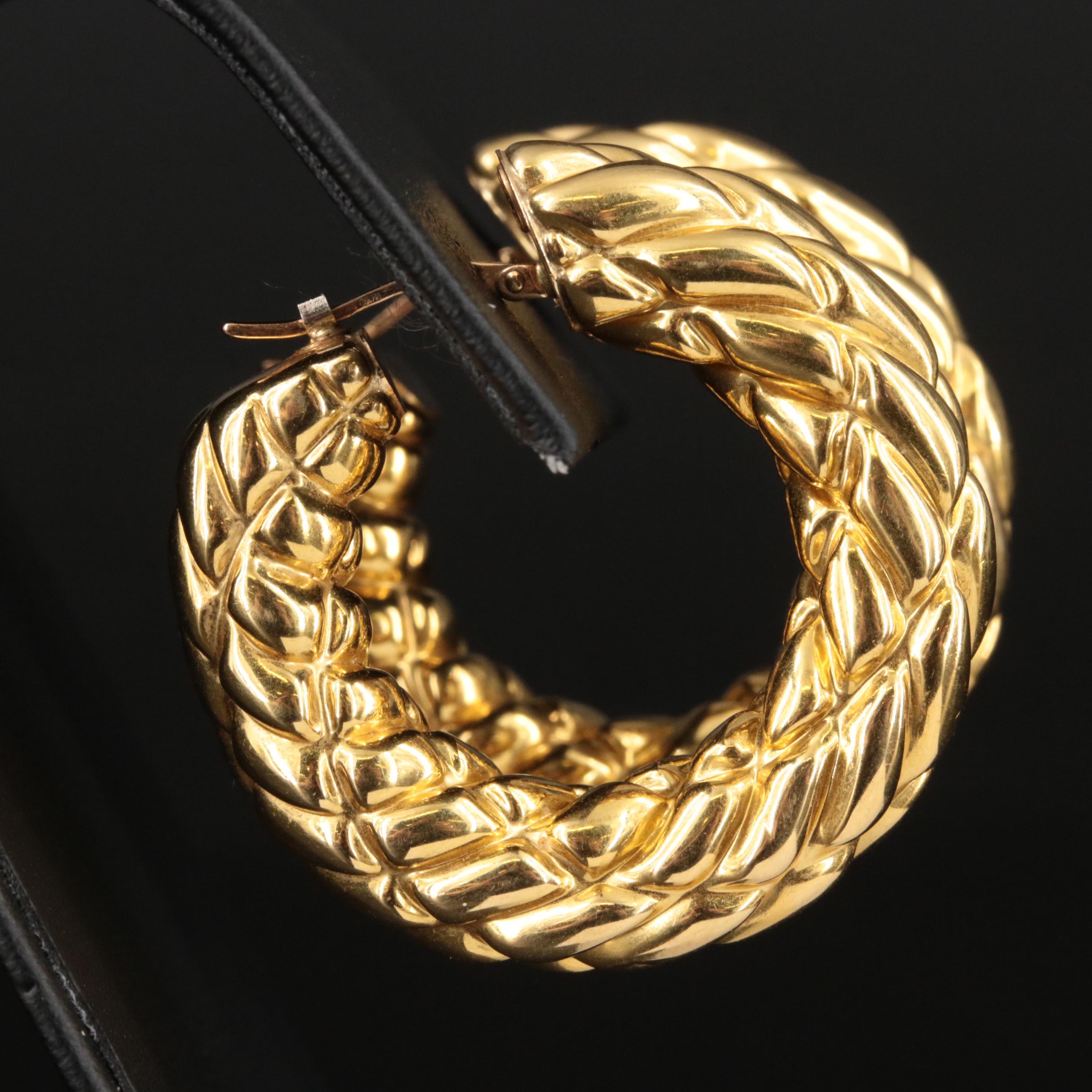 Charles Garnier 18K Hoop Earrings