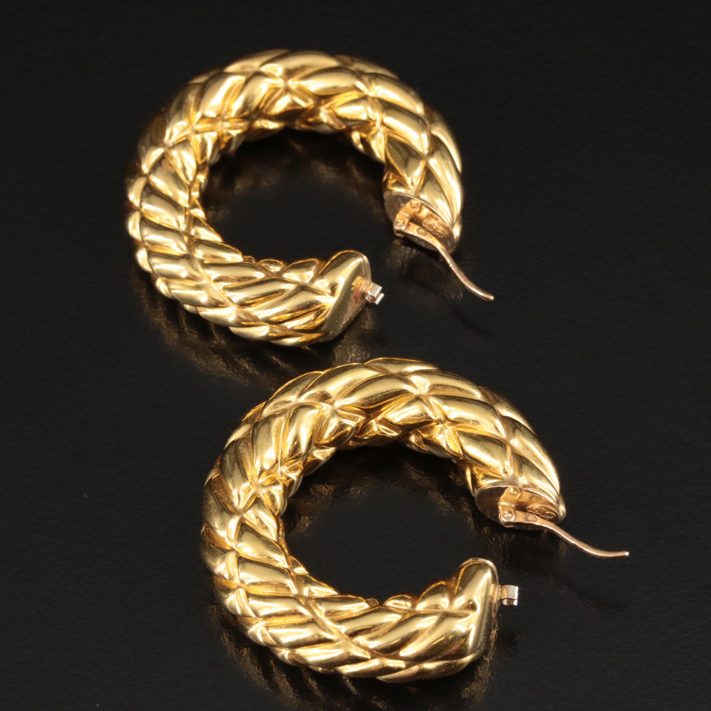 Charles Garnier 18K Hoop Earrings