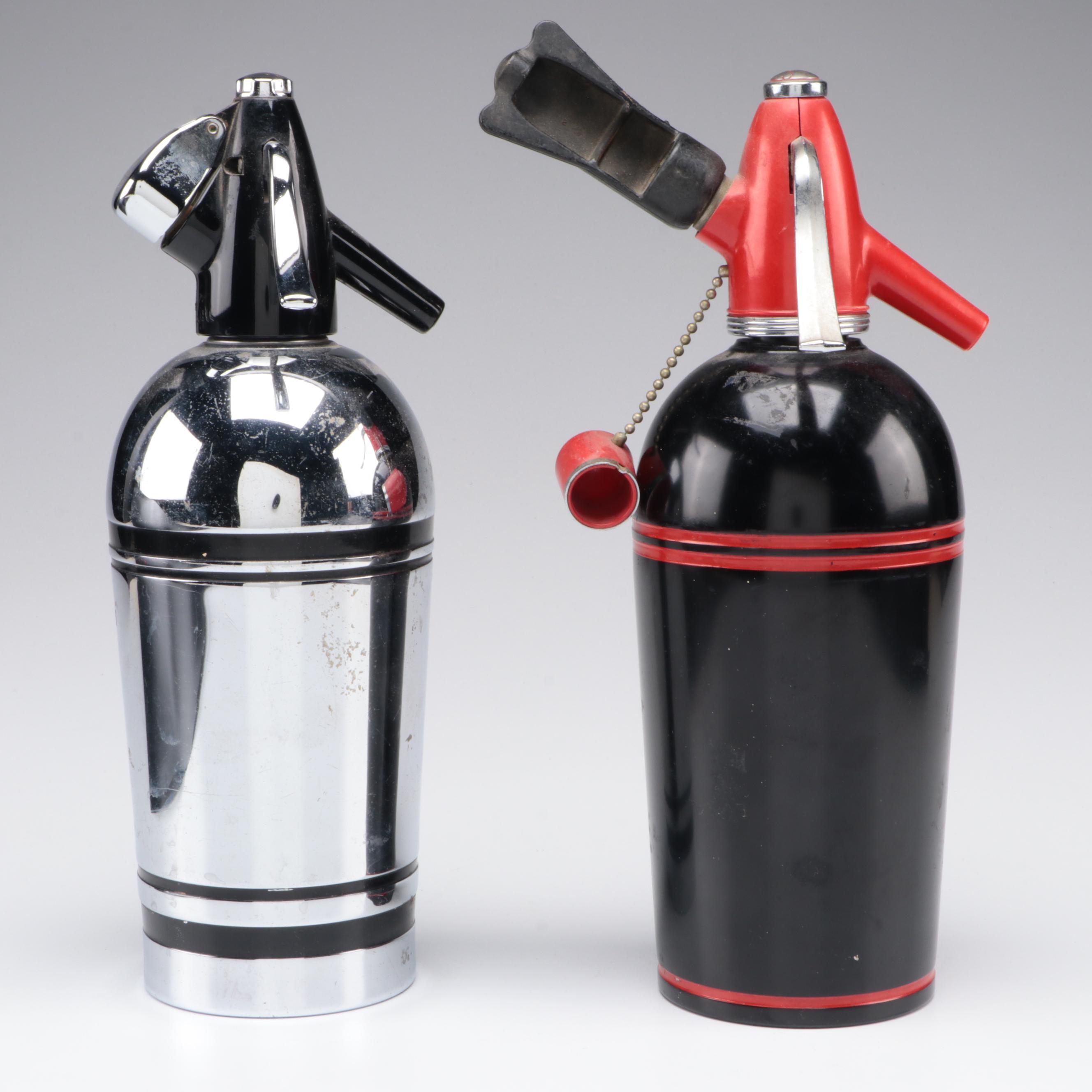 Sparklets Seltzer Bottle and Other Barware, Mid to Late 20th Century