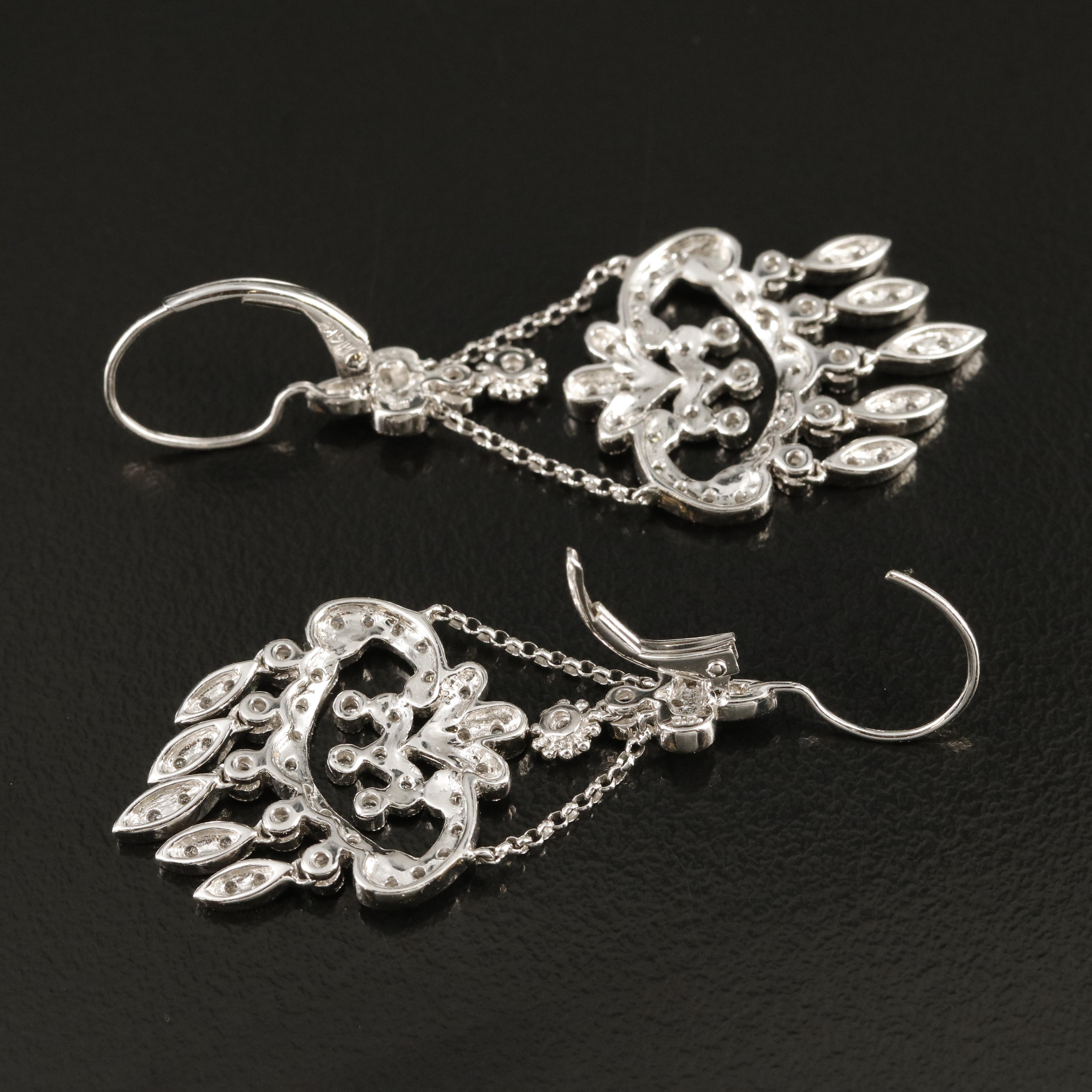 14K 0.86 CTW Diamond Chandelier Earrings