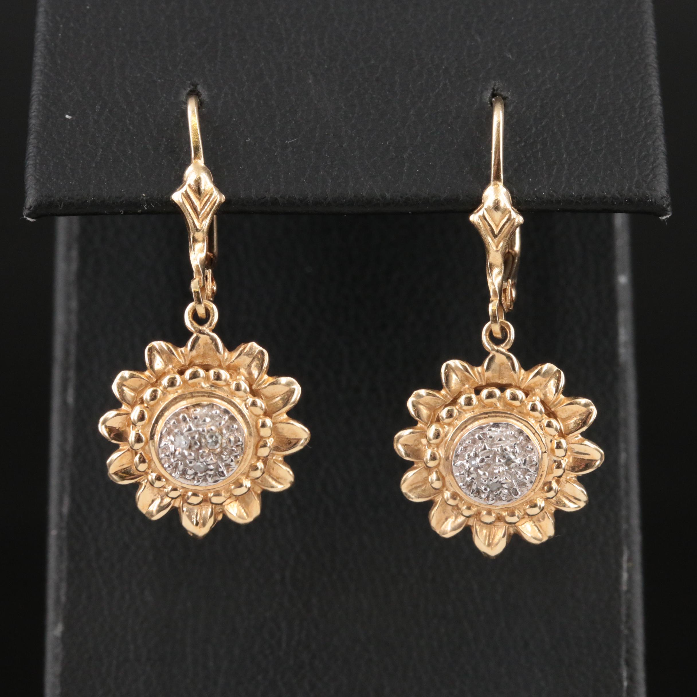 14K 0.03 CTW Diamond Earrings