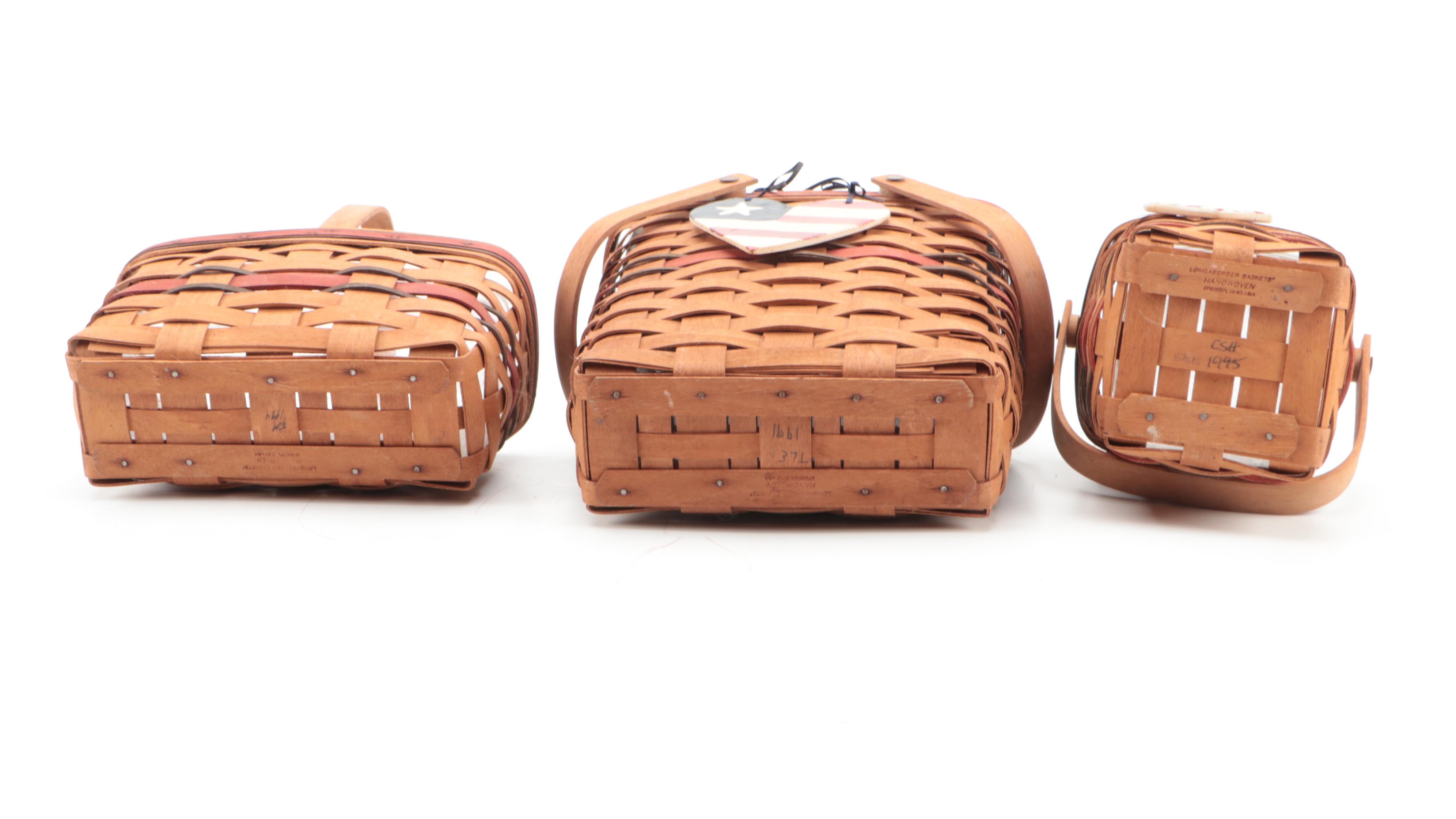 Longaberger Fabric Lined and Other Baskets