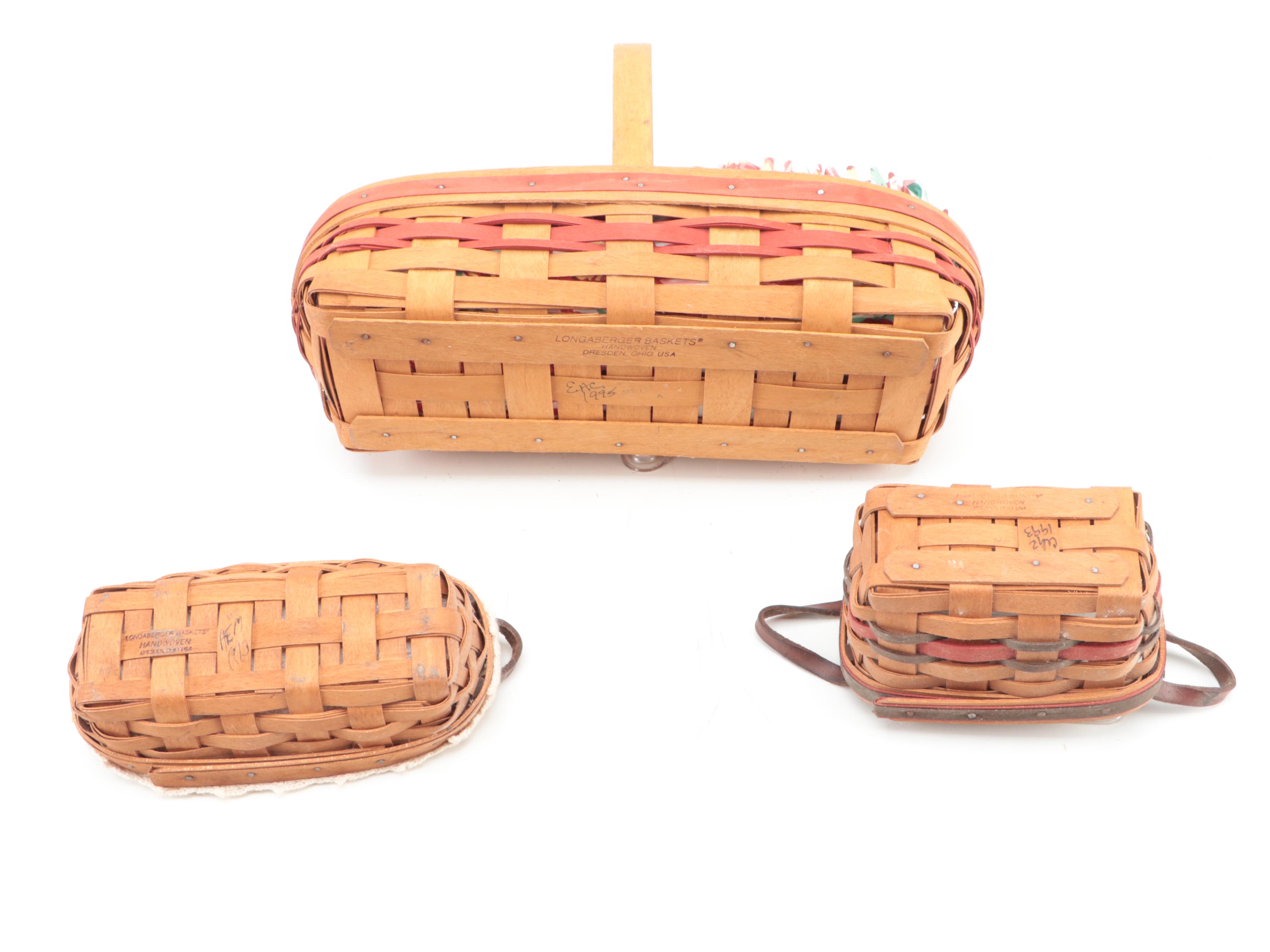 Longaberger Fabric Lined and Other Baskets