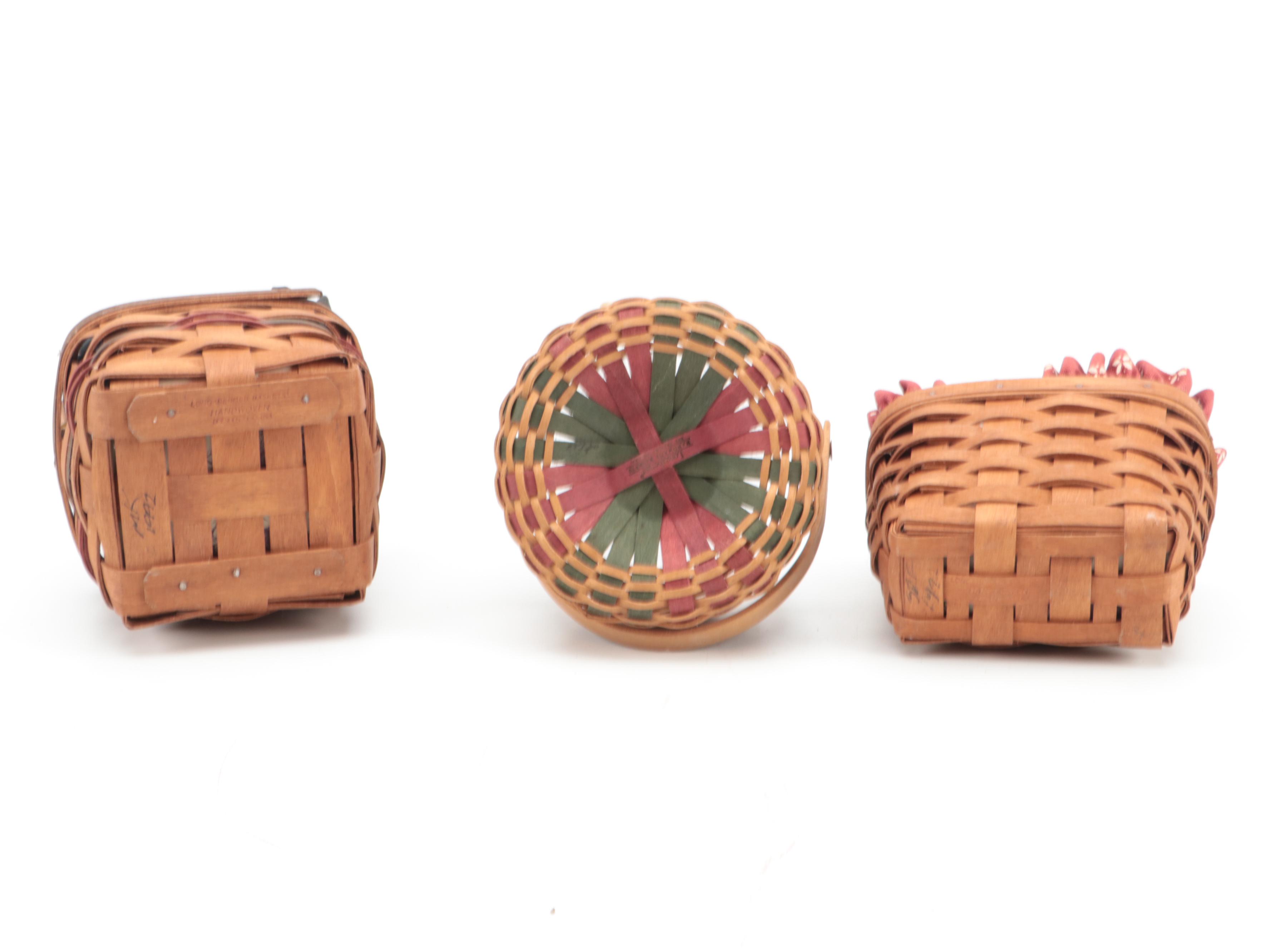 Longaberger Fabric Lined and Other Baskets