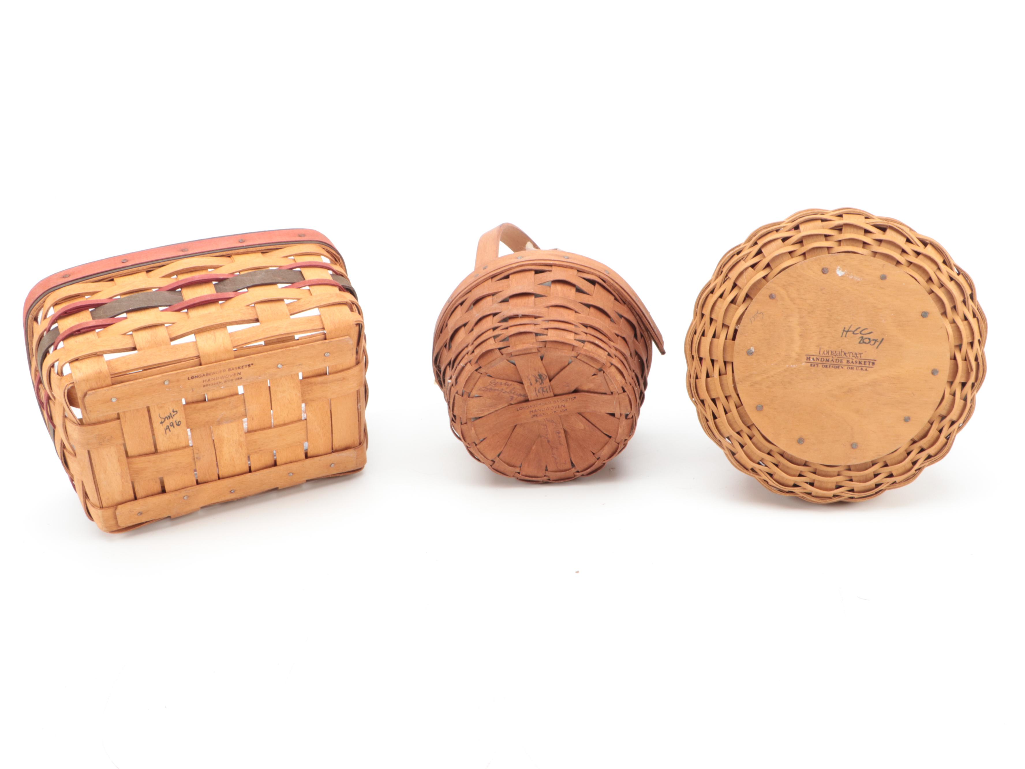 Longaberger Fabric Lined and Other Baskets