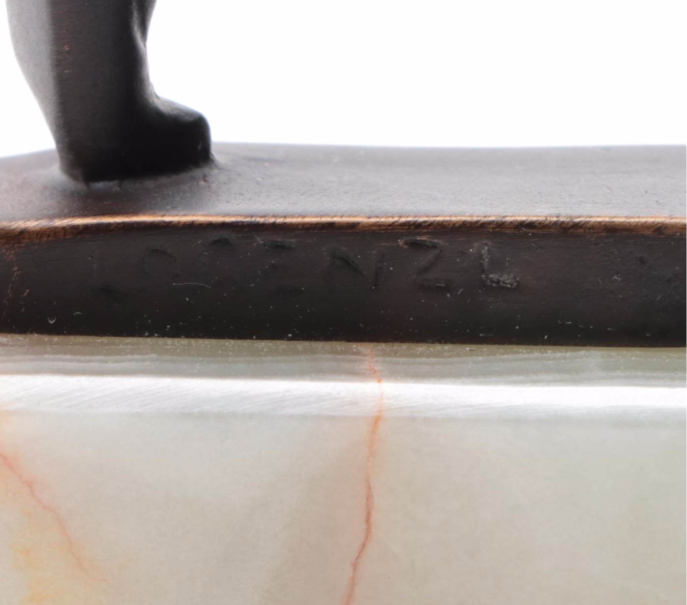 Josef Lorenzl Art Deco Bronze Sculpture on Onyx Base