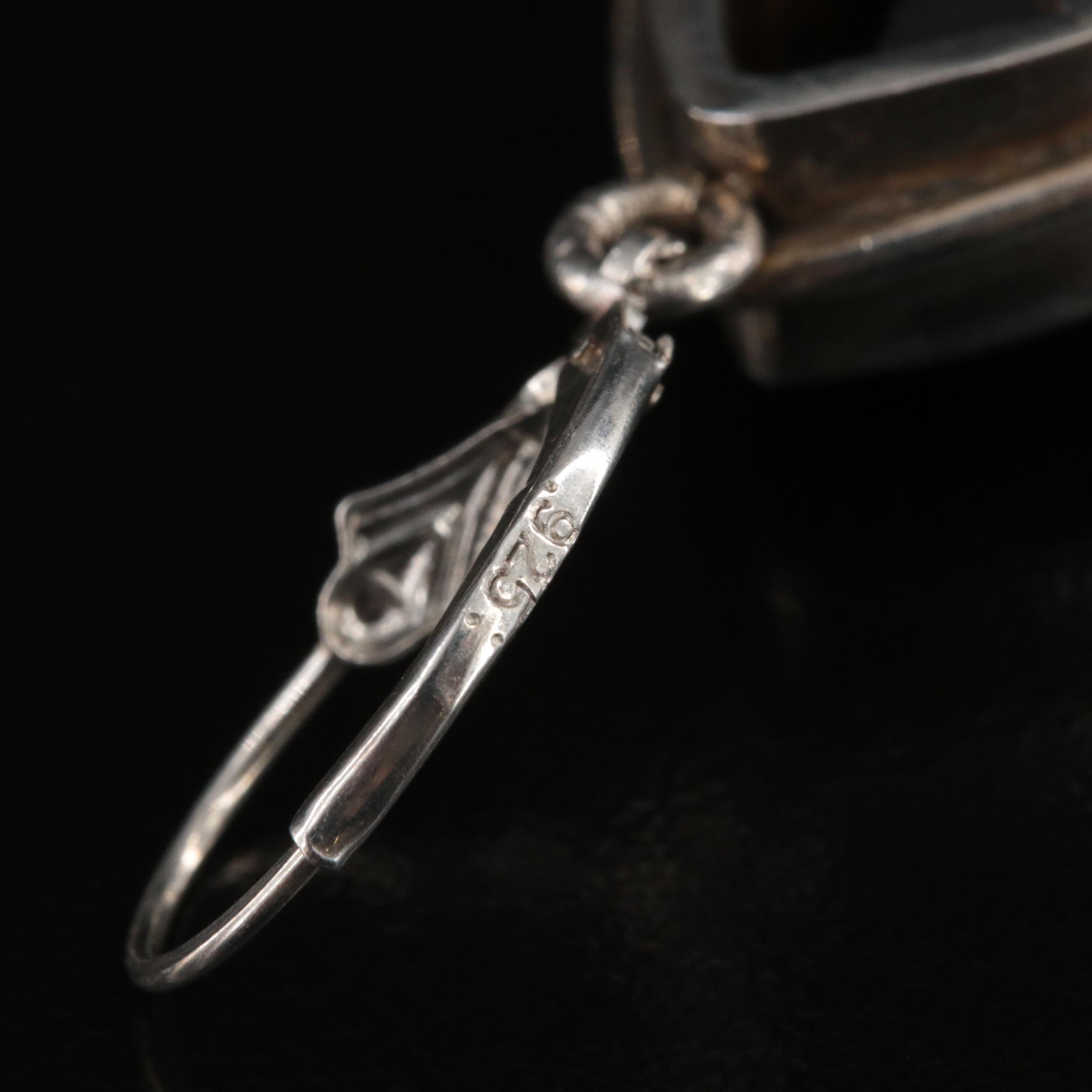 Sterling Smoky Quartz Teardrop Earrings