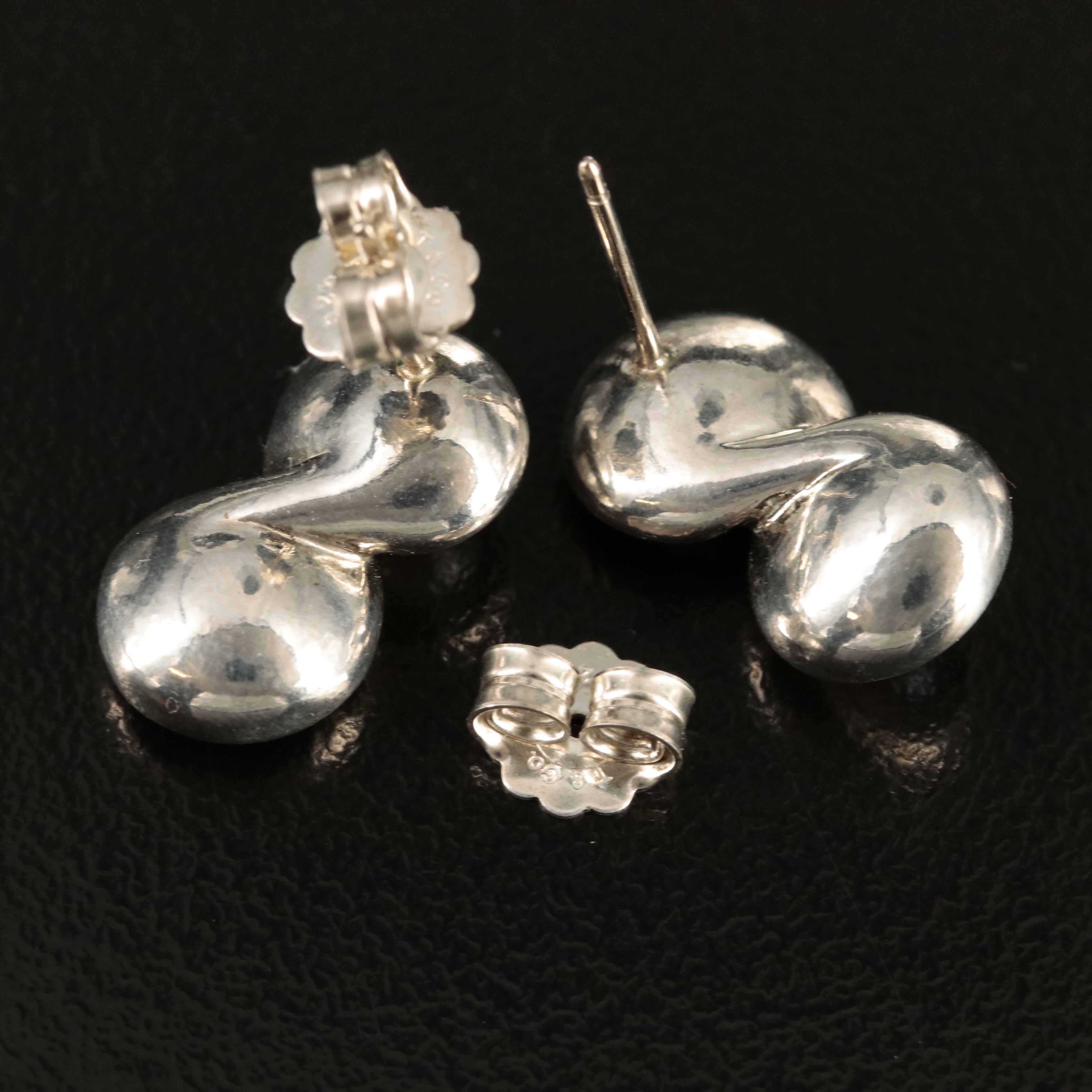 Tiffany & Co. Sterling Pearl Infinity Earrings