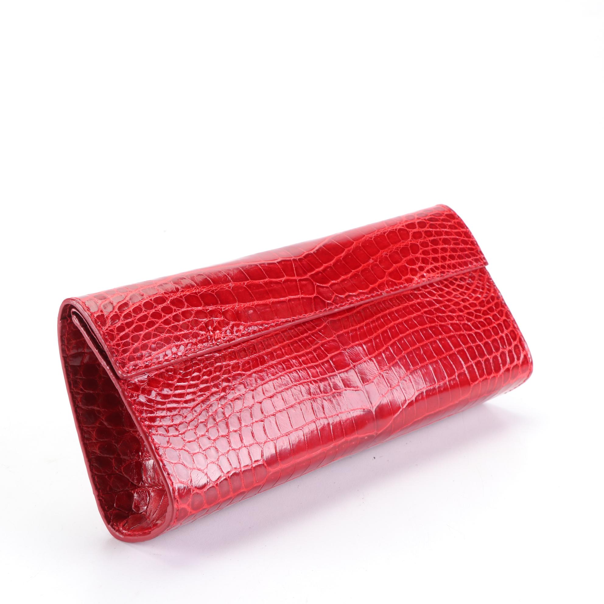 Jalda Stingray Clutch with Belle Grotto Couture Crocodile Clutch