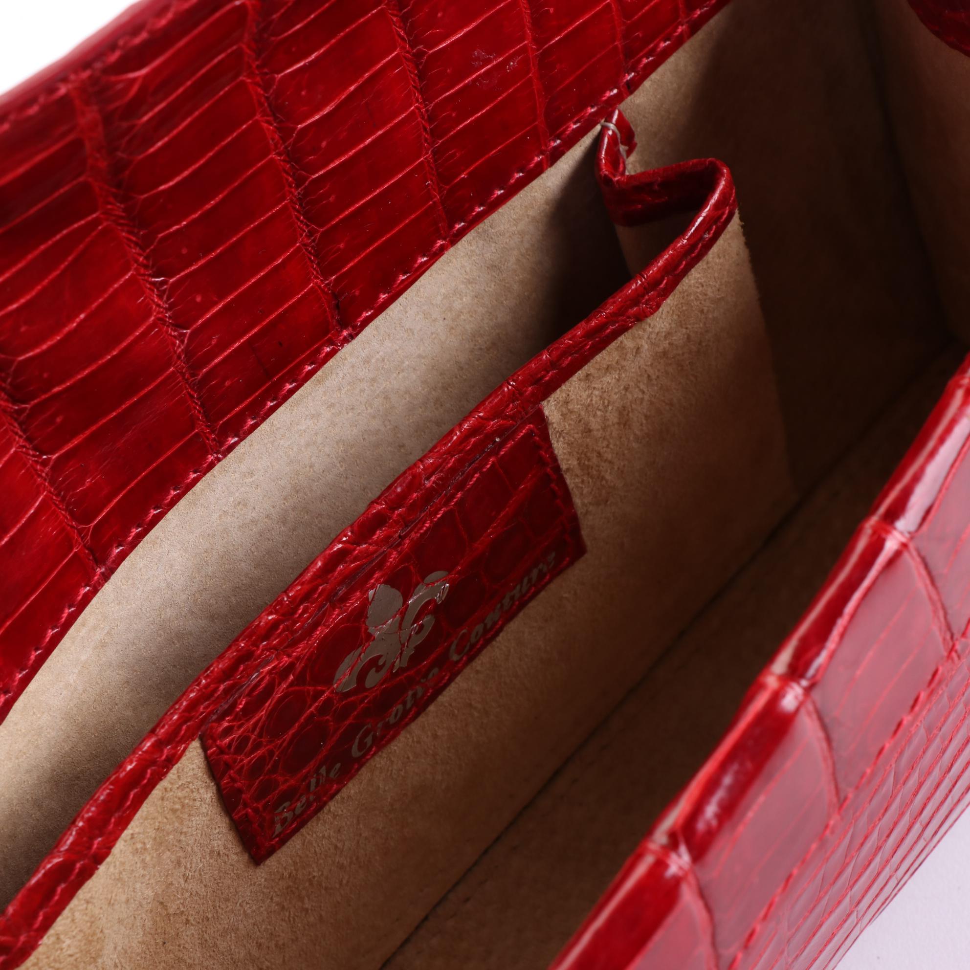 Jalda Stingray Clutch with Belle Grotto Couture Crocodile Clutch