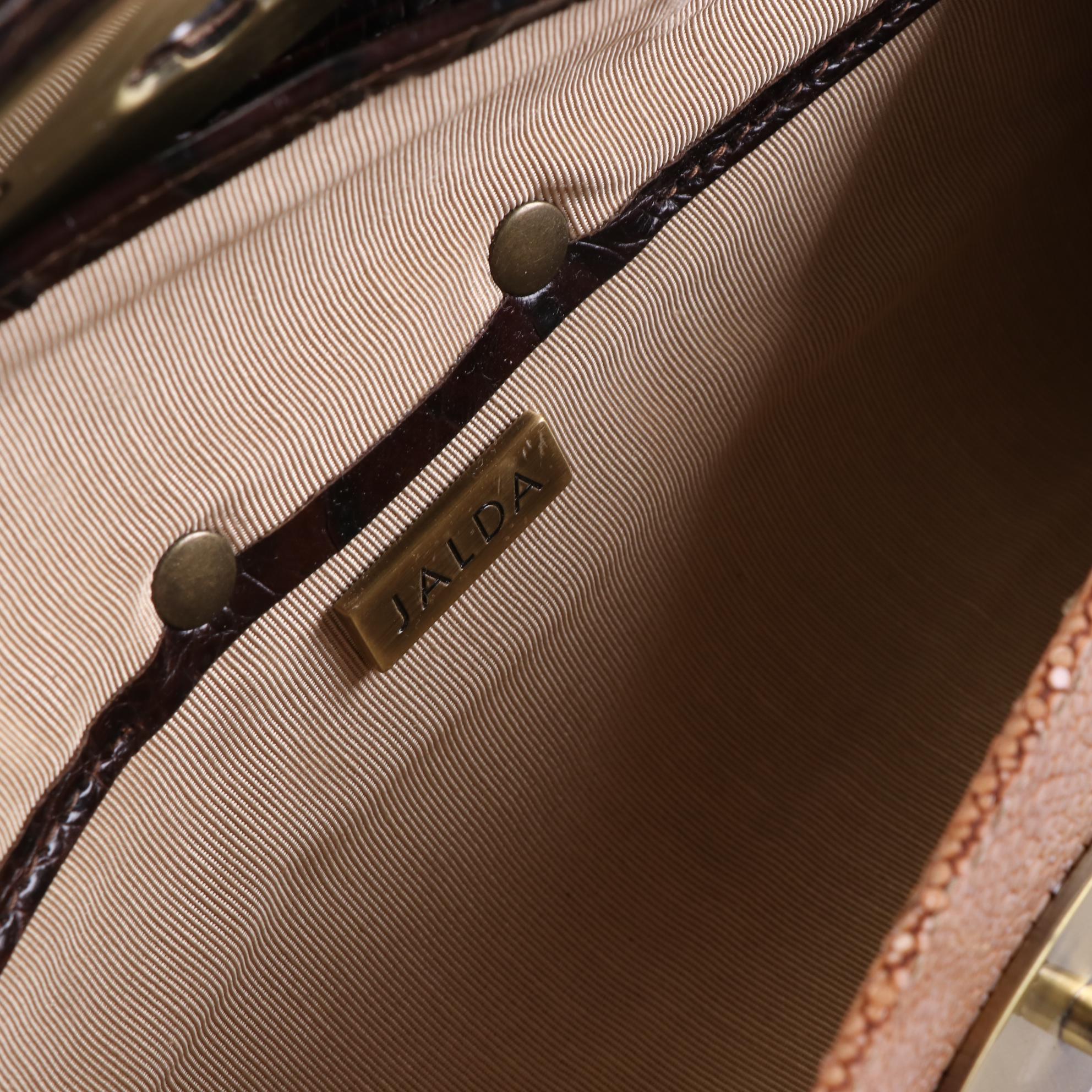 Jalda Stingray Clutch with Belle Grotto Couture Crocodile Clutch