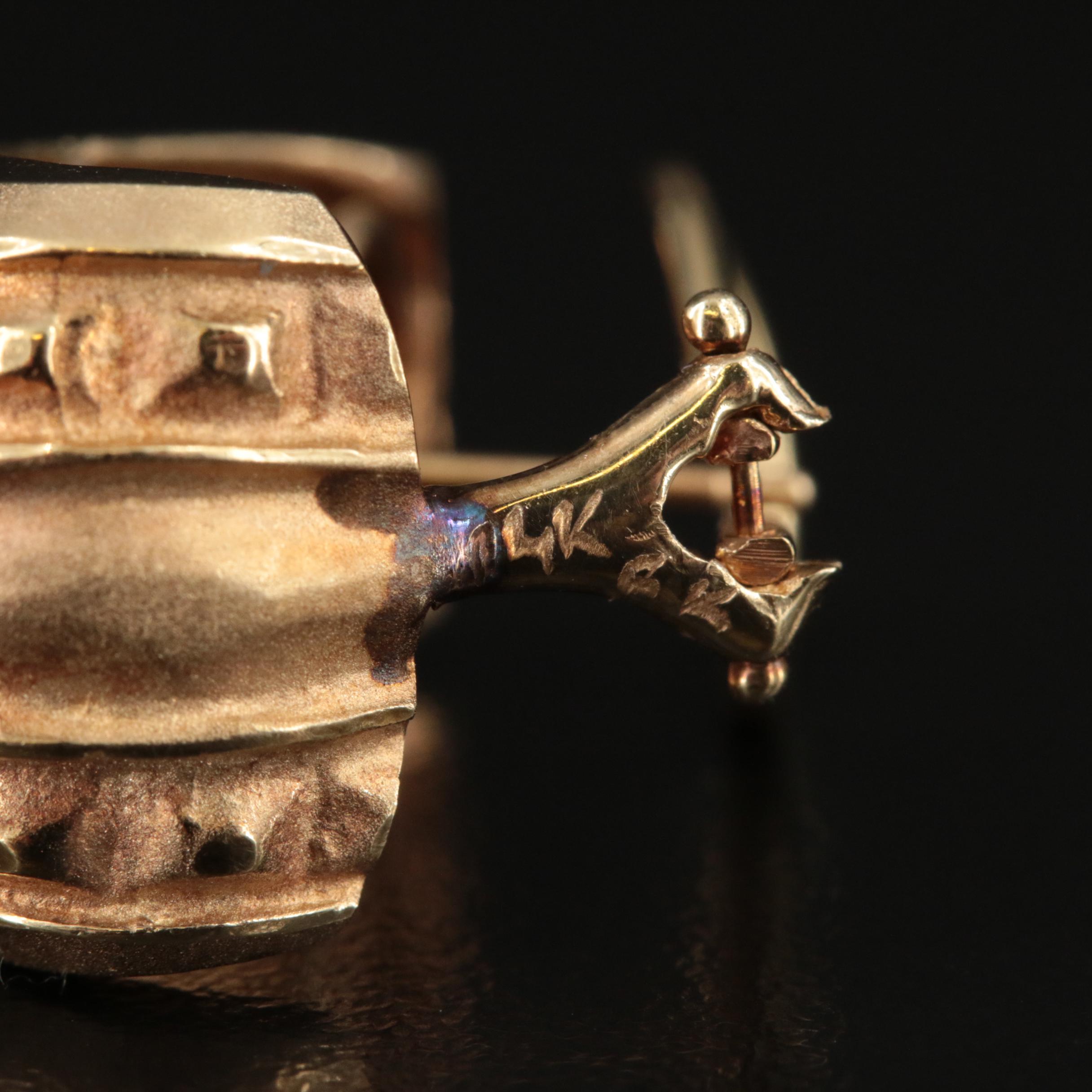 14K Tourmaline and Diamond J Hoop Earrings