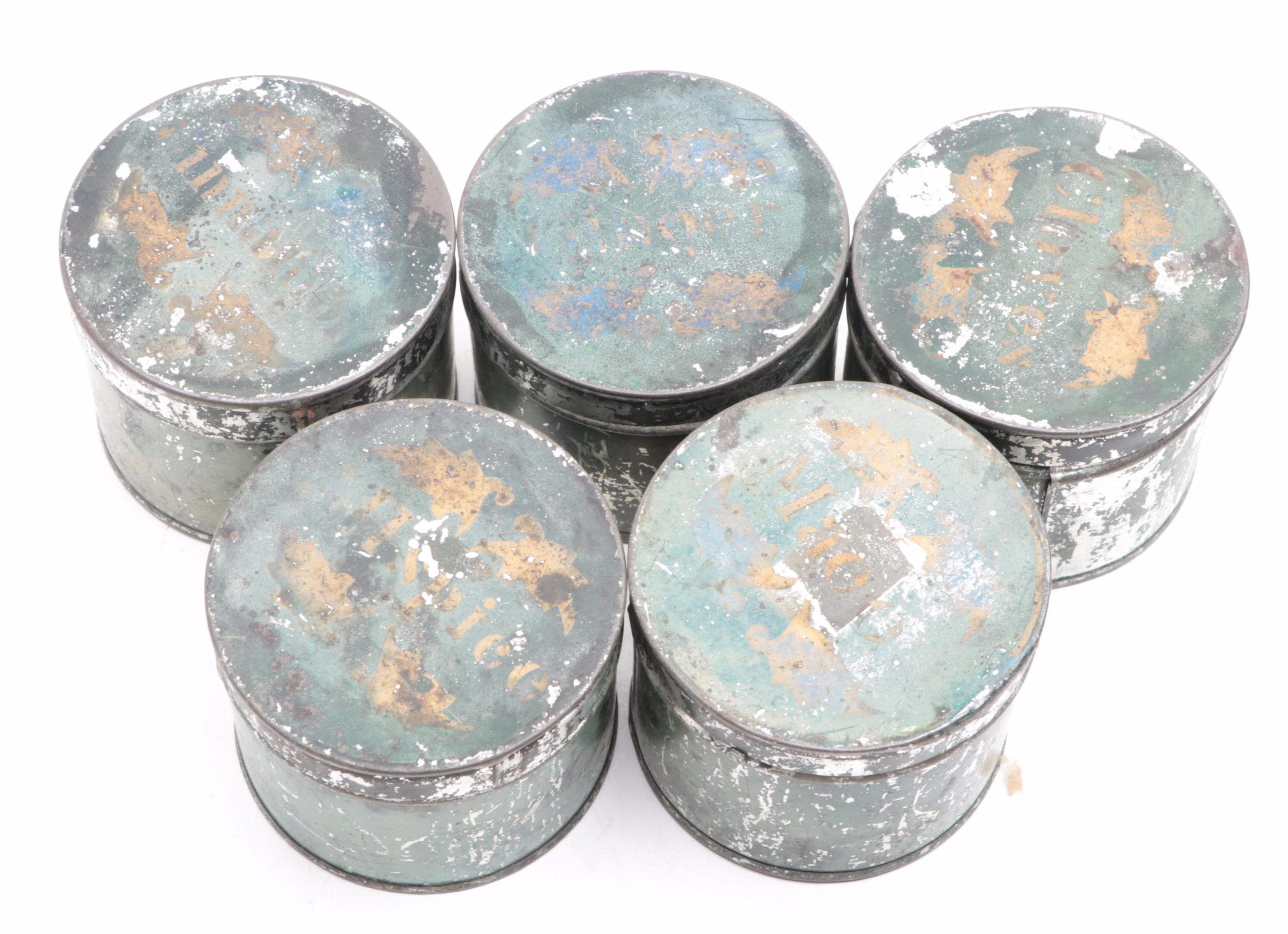 Victorian English Toleware Spice Box, Mid to Late 19th Century