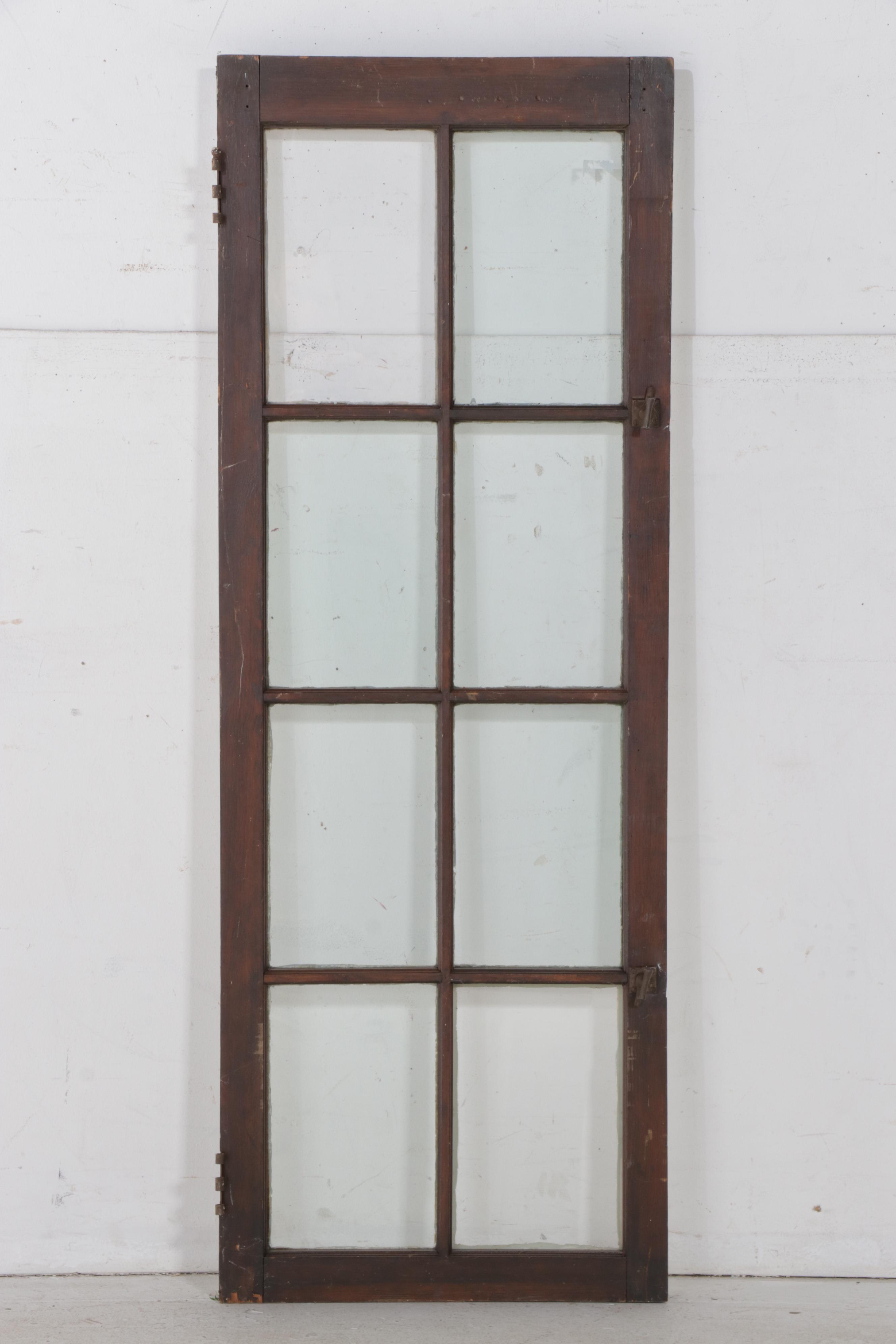 Painted Wooden Window Panel, Early to Mid 20th Century