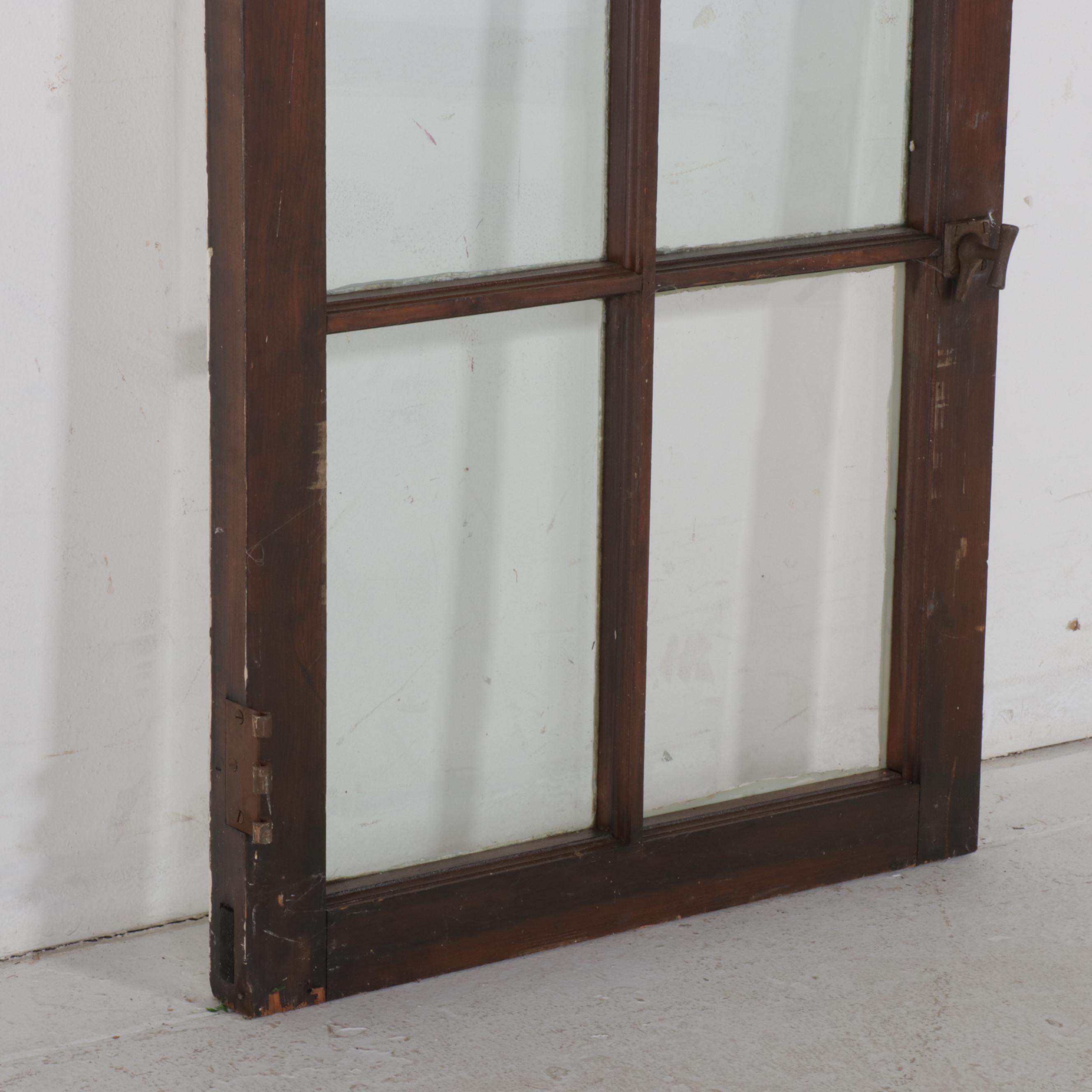 Painted Wooden Window Panel, Early to Mid 20th Century