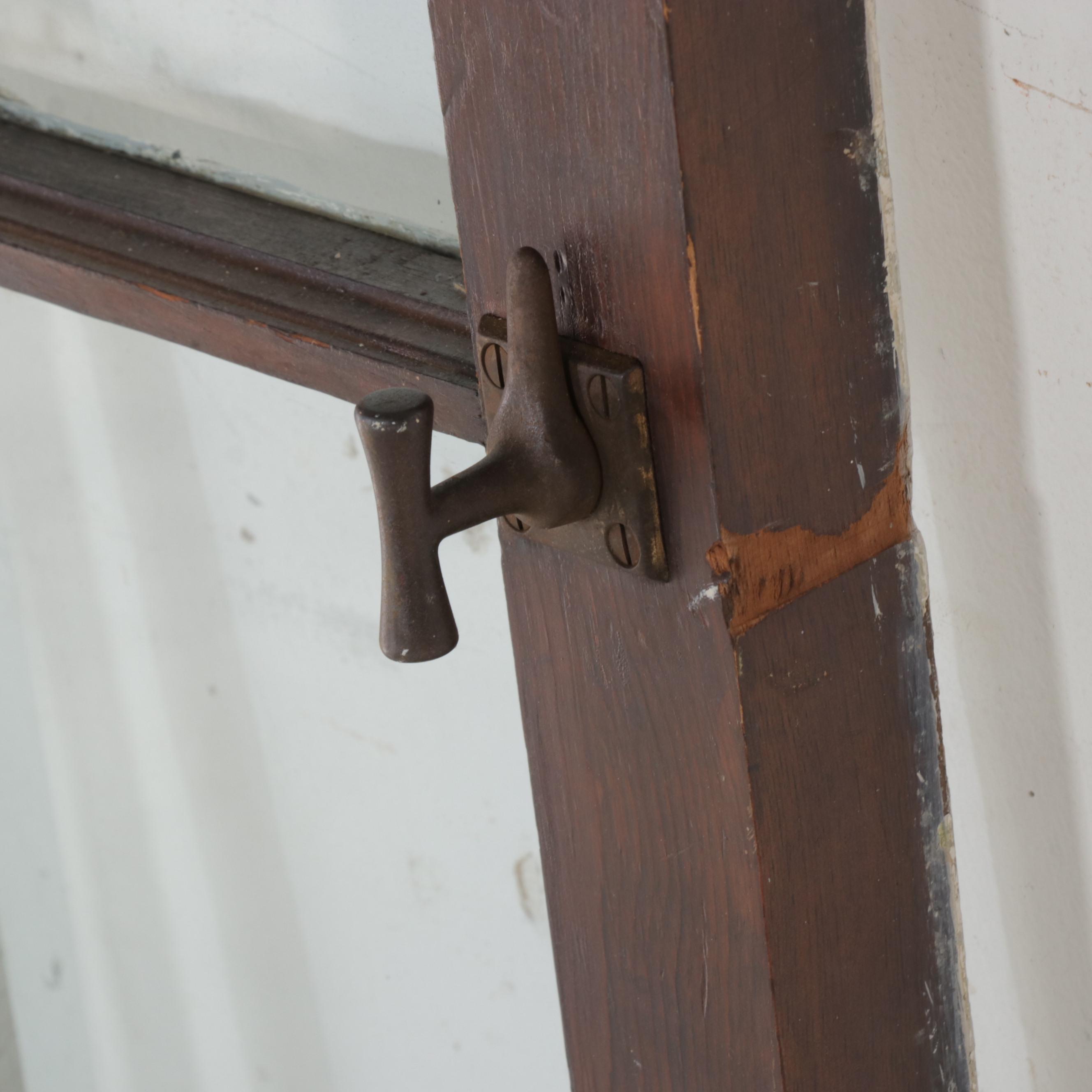 Painted Wooden Window Panel, Early to Mid 20th Century