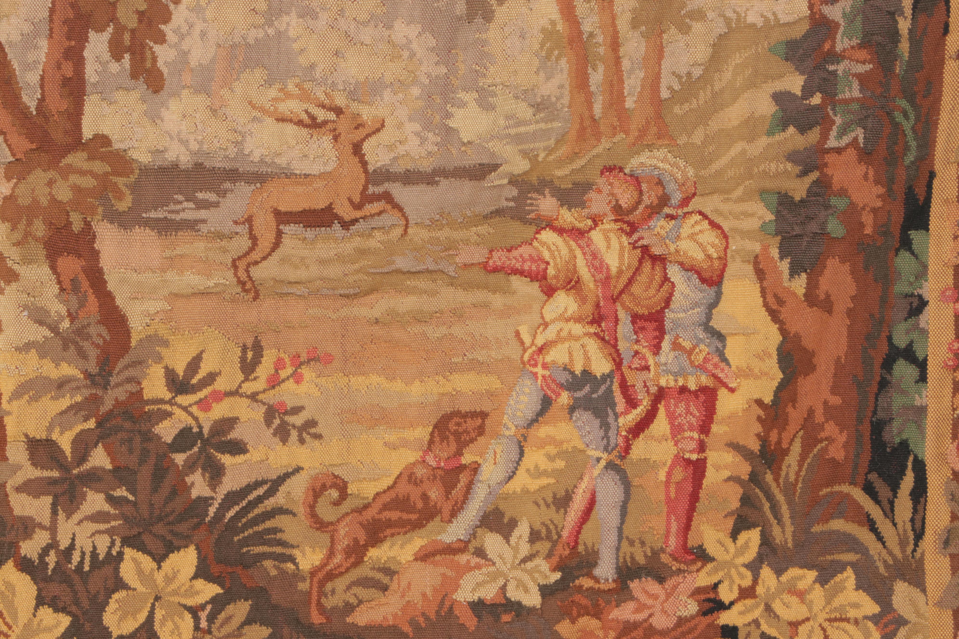 Flemish Landscape Woven Tapestry, 19th Century