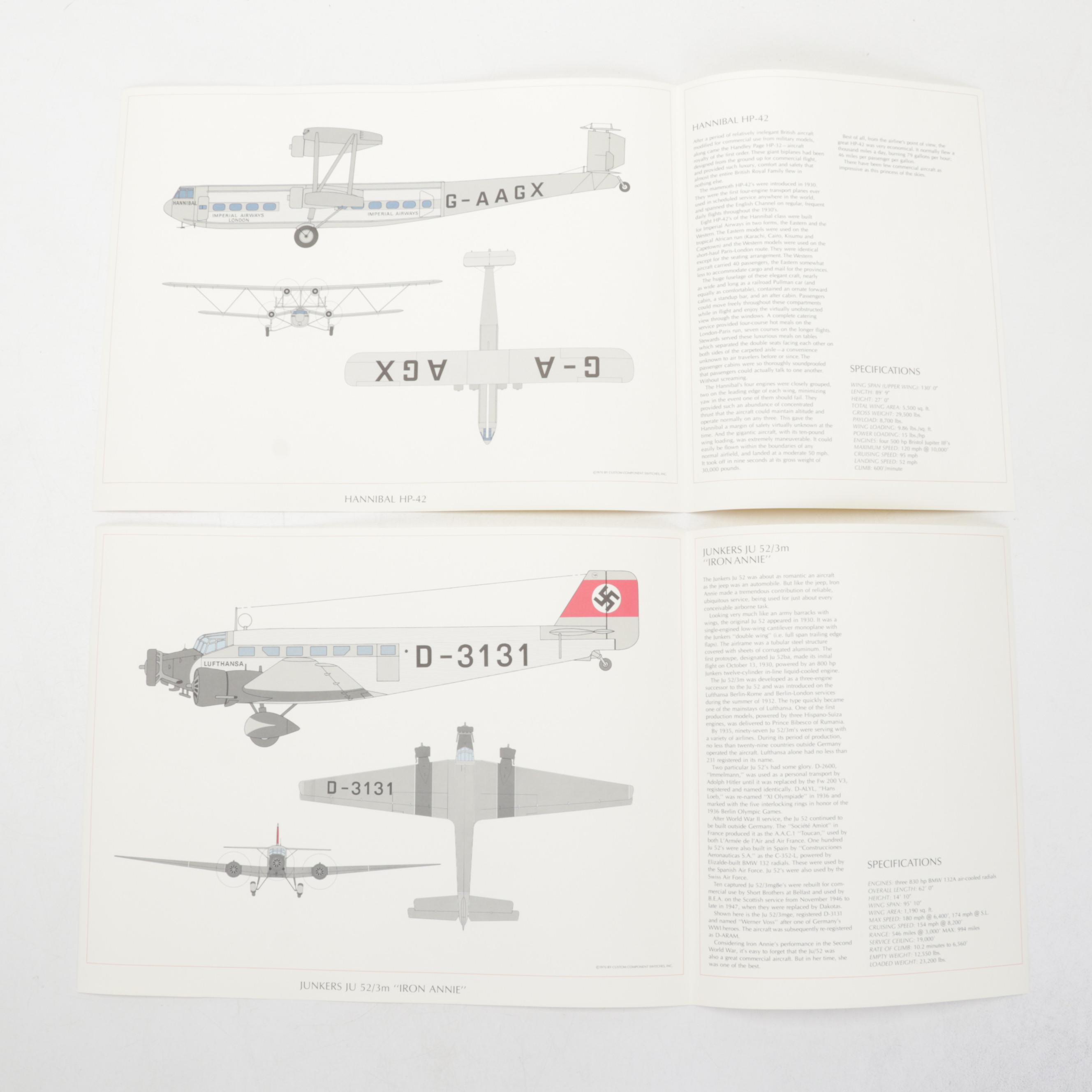 "Milestones of Flight: Commercial Aircraft" Offset Lithograph Portfolio, 1970