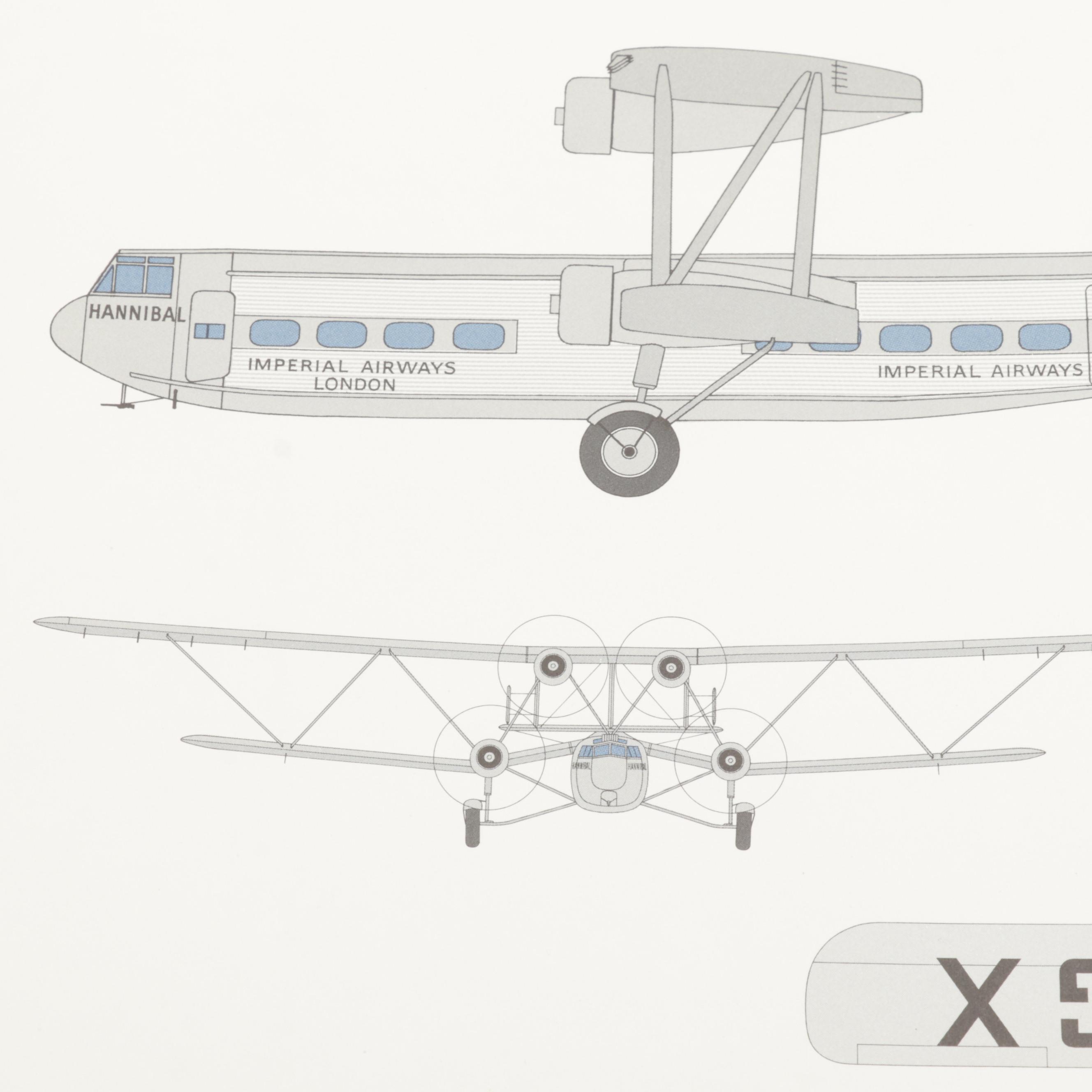 "Milestones of Flight: Commercial Aircraft" Offset Lithograph Portfolio, 1970
