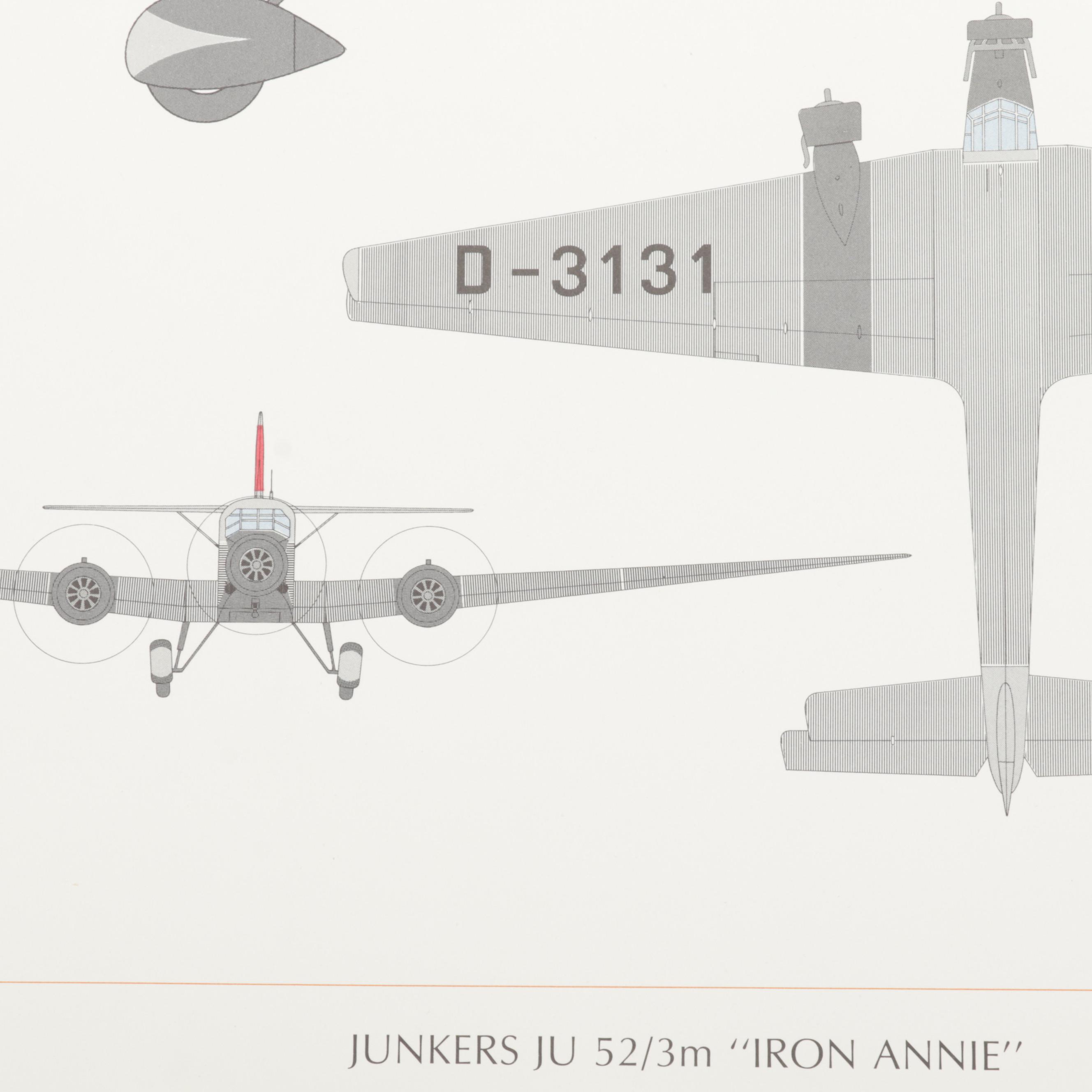 "Milestones of Flight: Commercial Aircraft" Offset Lithograph Portfolio, 1970