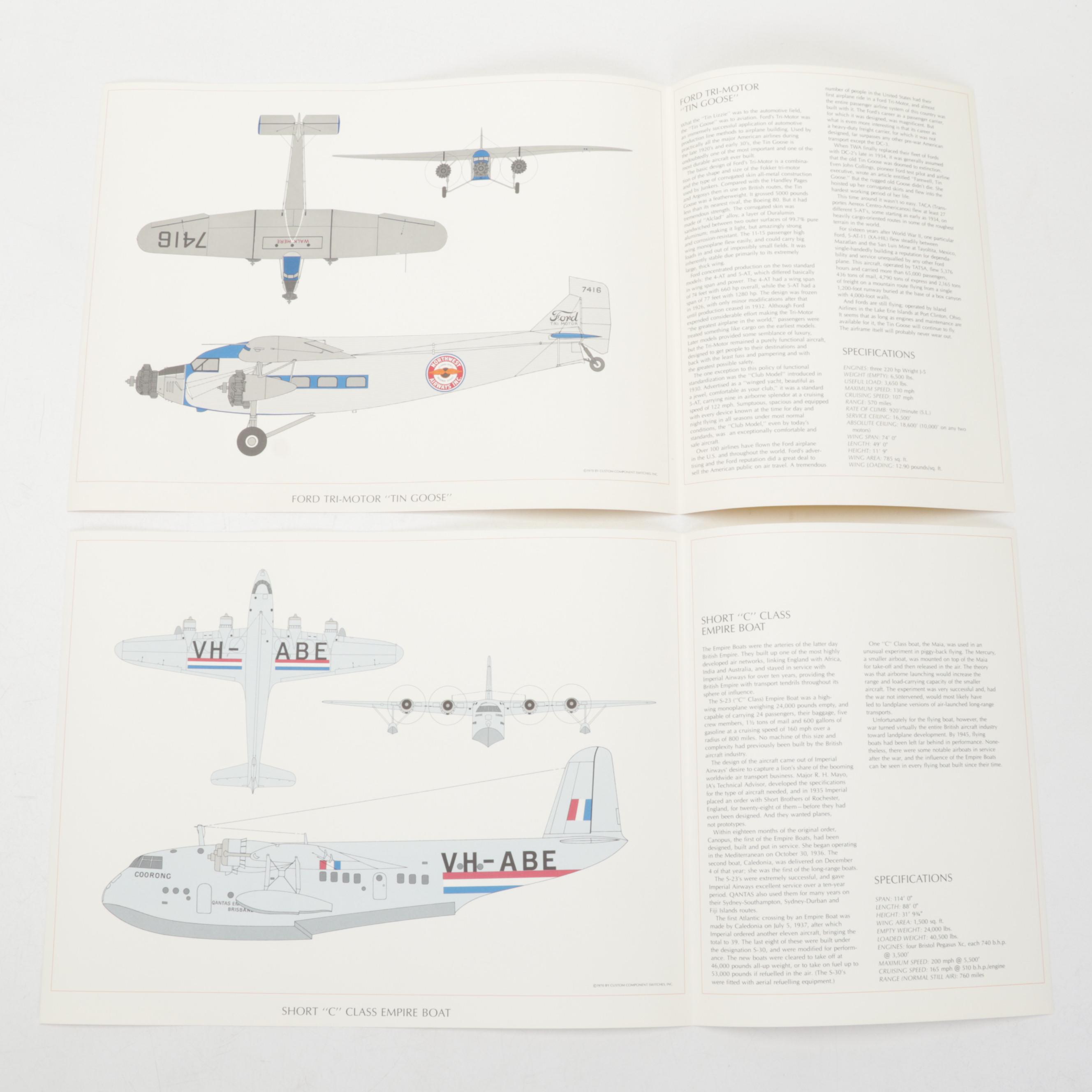 "Milestones of Flight: Commercial Aircraft" Offset Lithograph Portfolio, 1970