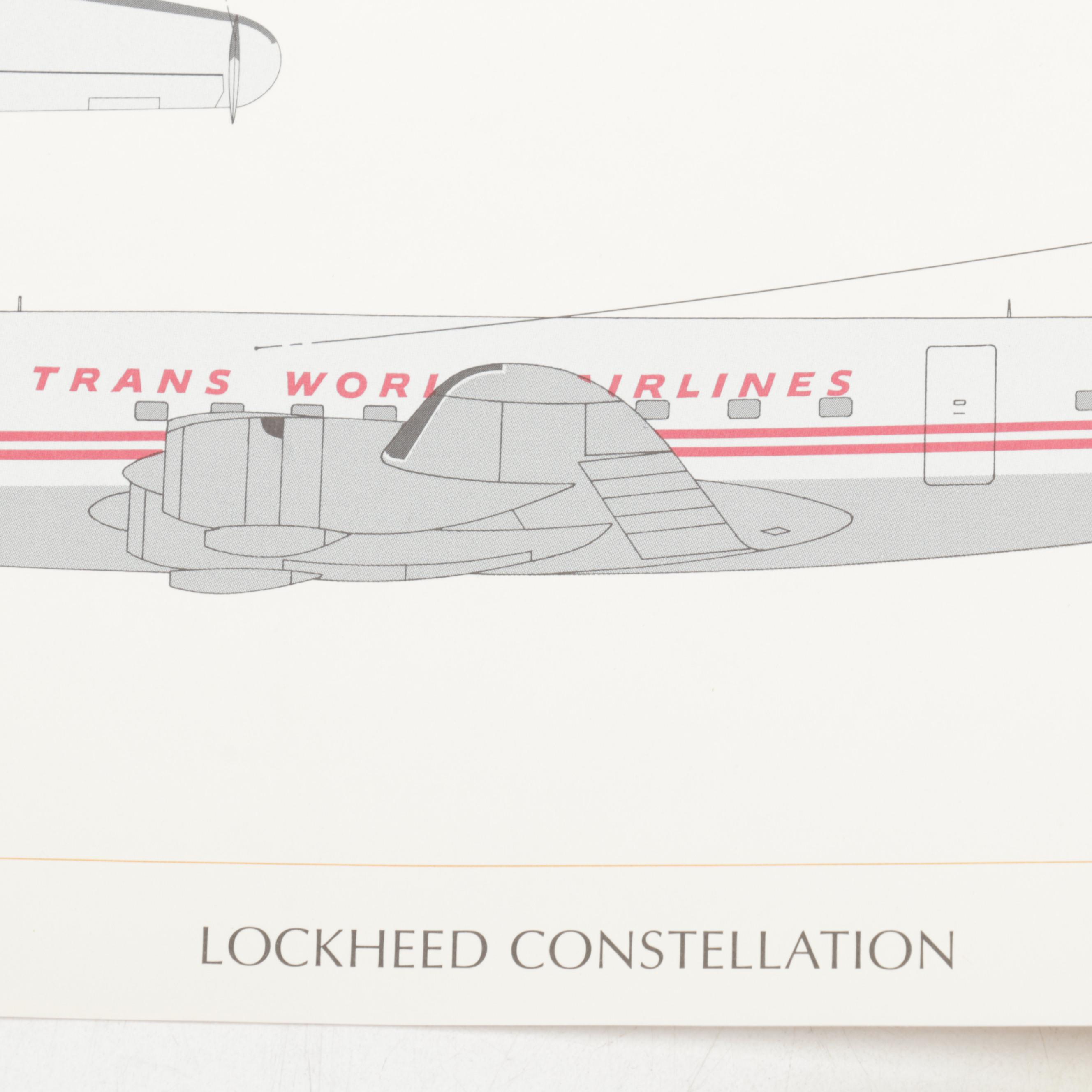 "Milestones of Flight: Commercial Aircraft" Offset Lithograph Portfolio, 1970