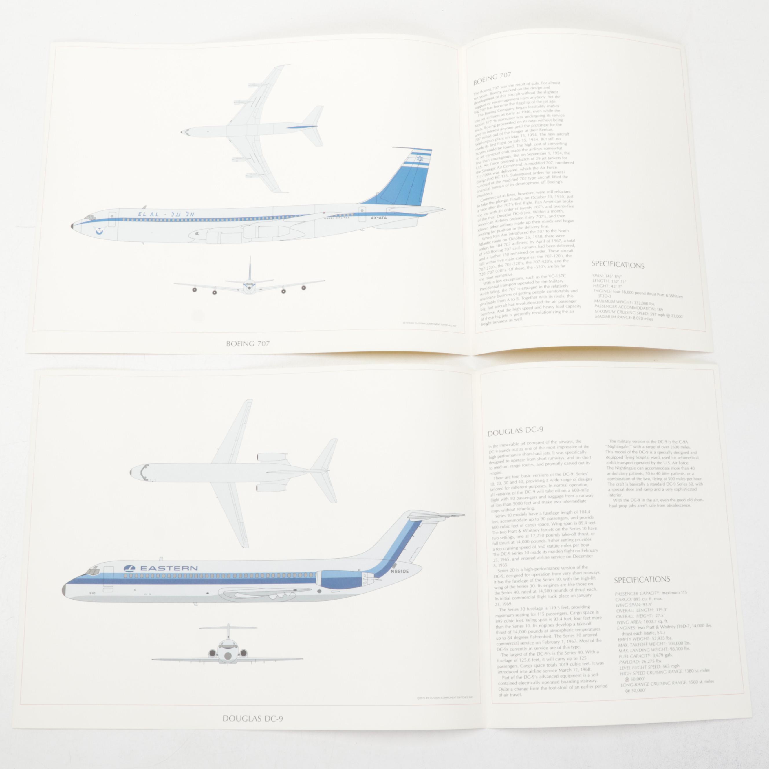 "Milestones of Flight: Commercial Aircraft" Offset Lithograph Portfolio, 1970