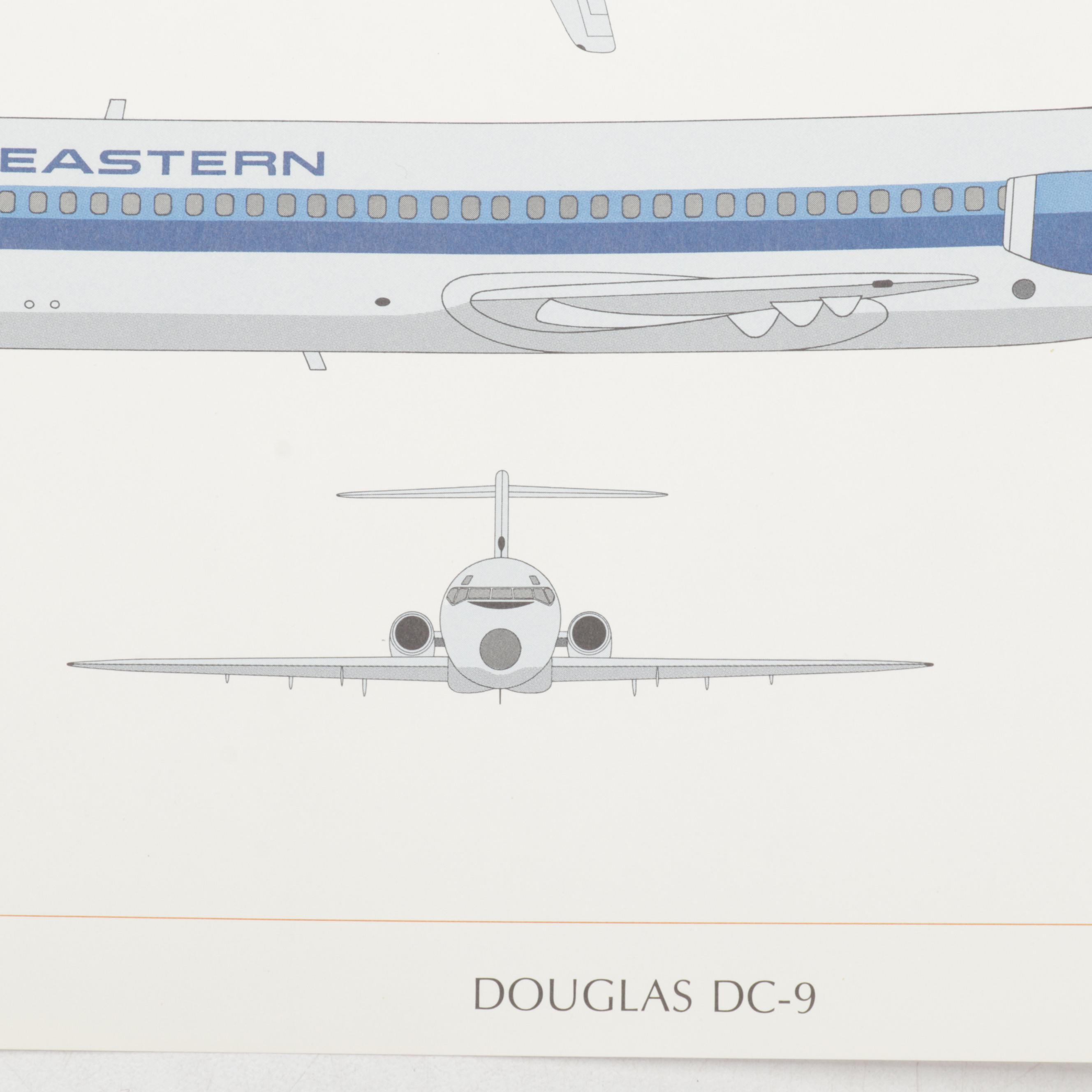 "Milestones of Flight: Commercial Aircraft" Offset Lithograph Portfolio, 1970