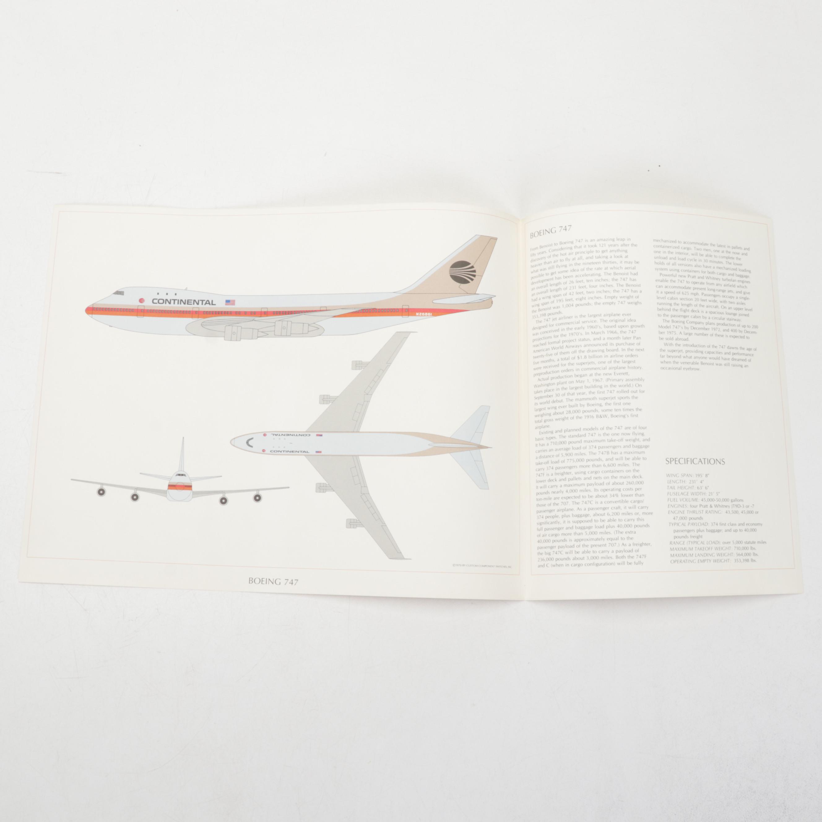 "Milestones of Flight: Commercial Aircraft" Offset Lithograph Portfolio, 1970