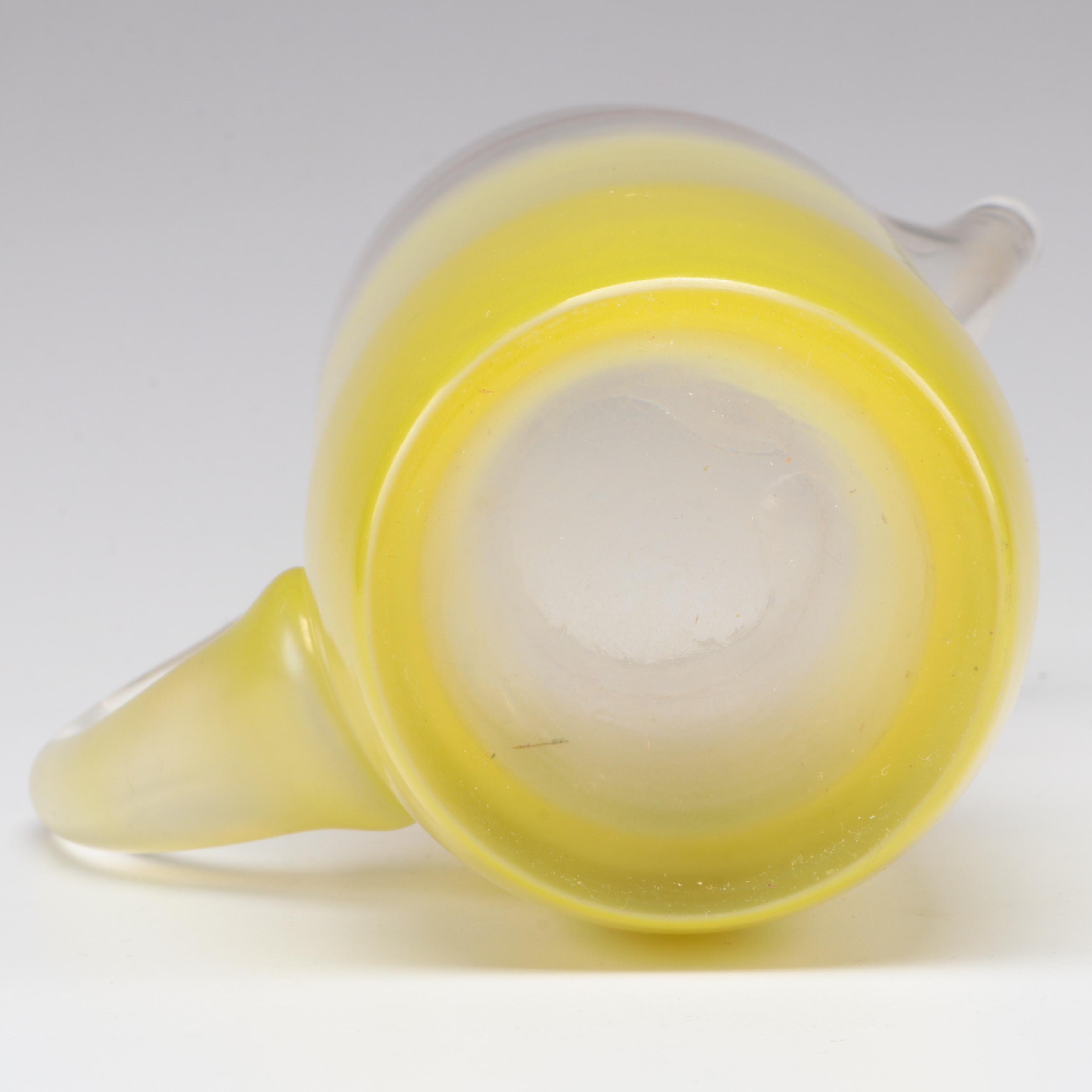 Blendo Frosted Glass Pitcher and Tumblers, Mid-20th Century