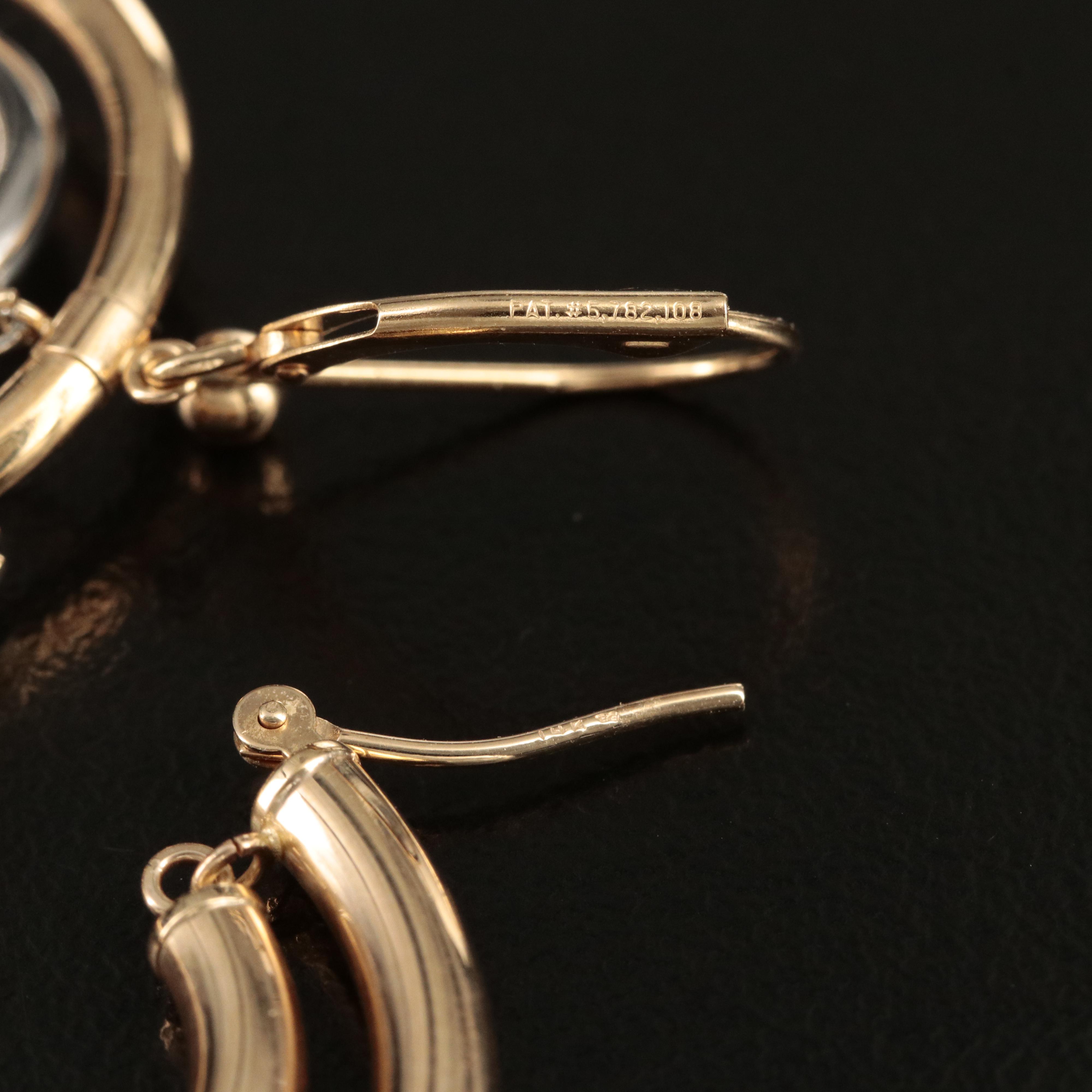 14K Concentric Circles Earrings