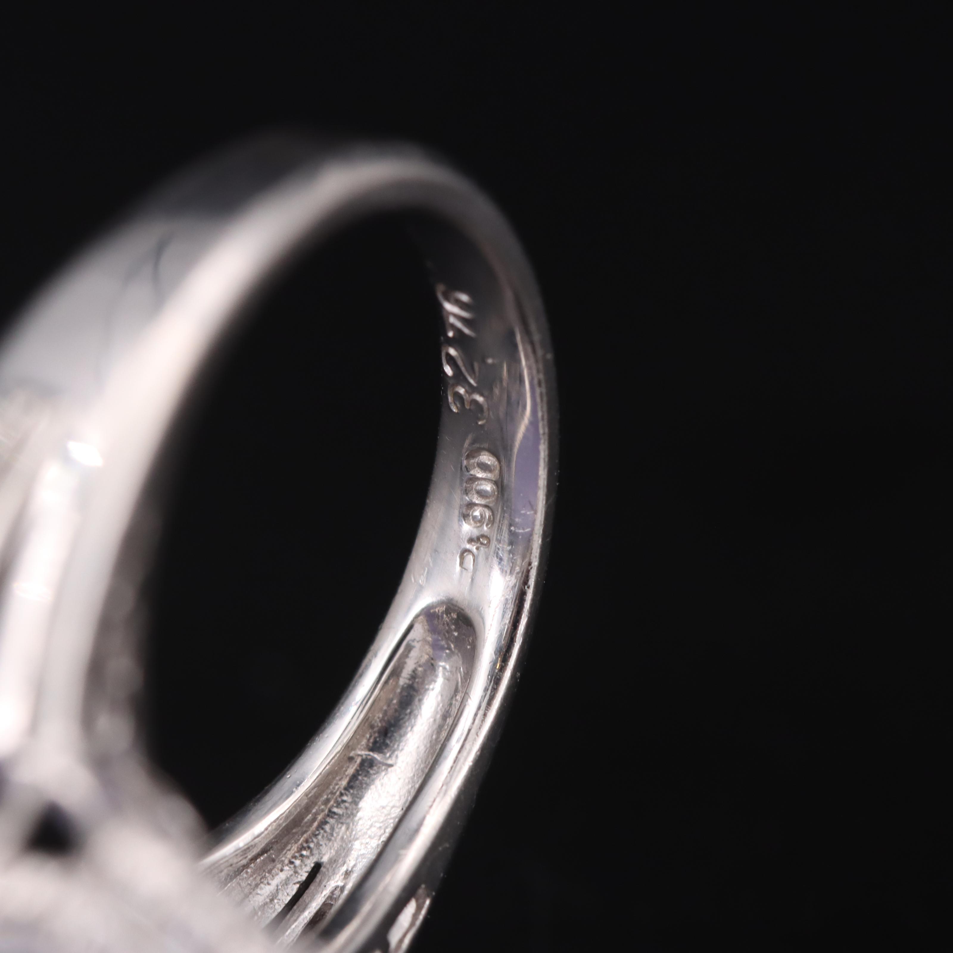 Platinum Jadeite and Diamond Ring with GIA Report