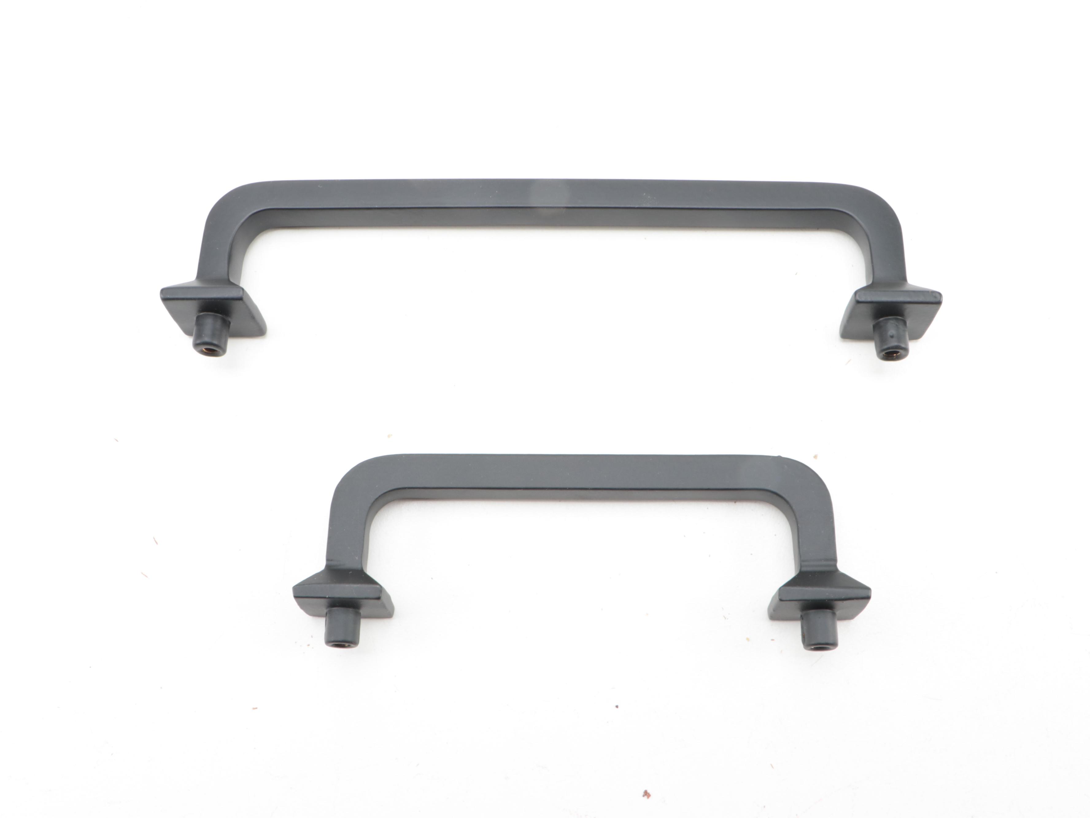 Black Powder Coat Finished Brass Cabinet Pulls and Appliance Pulls