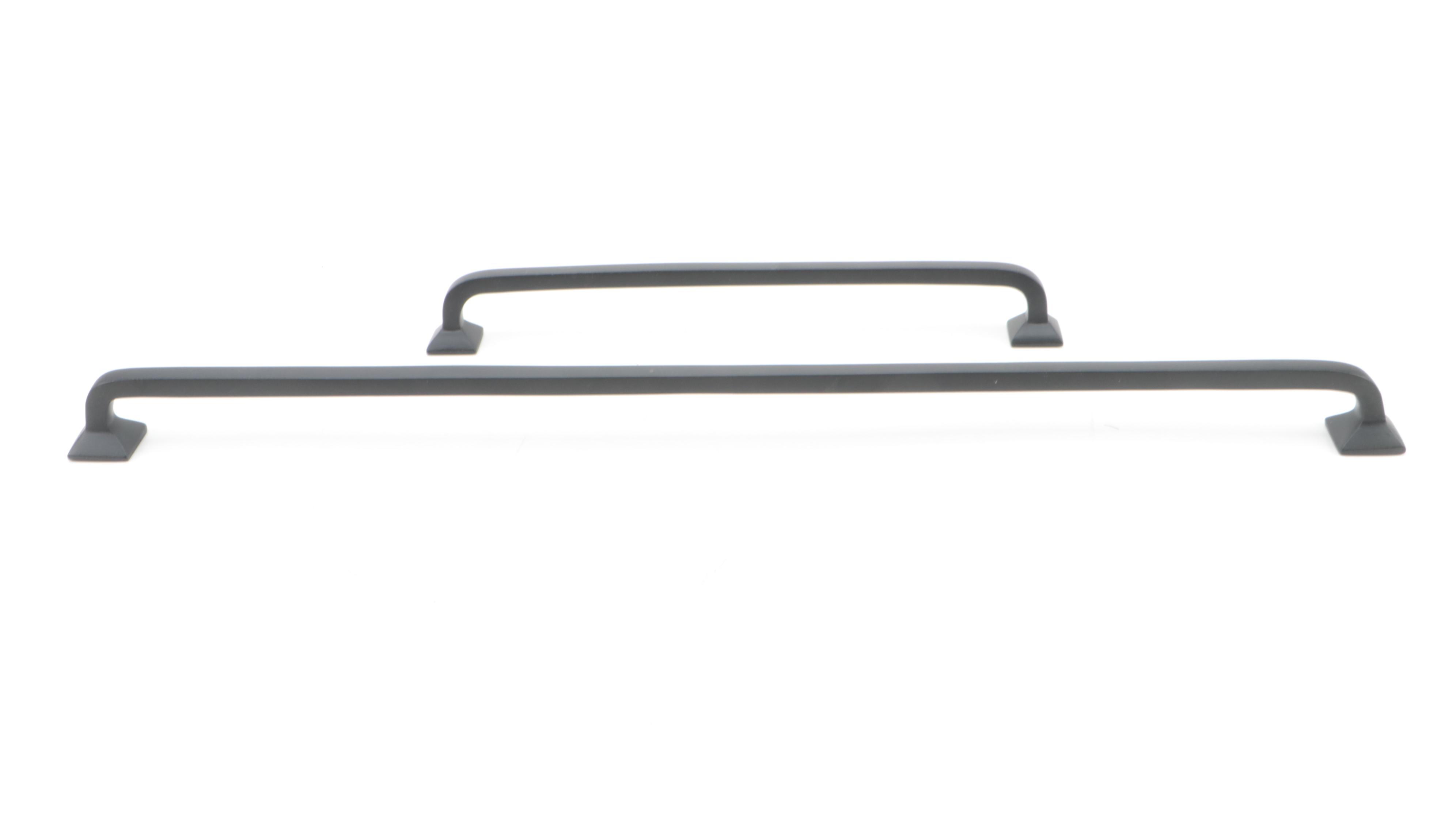 Black Powder Coat Finished Brass Cabinet Pulls and Appliance Pulls